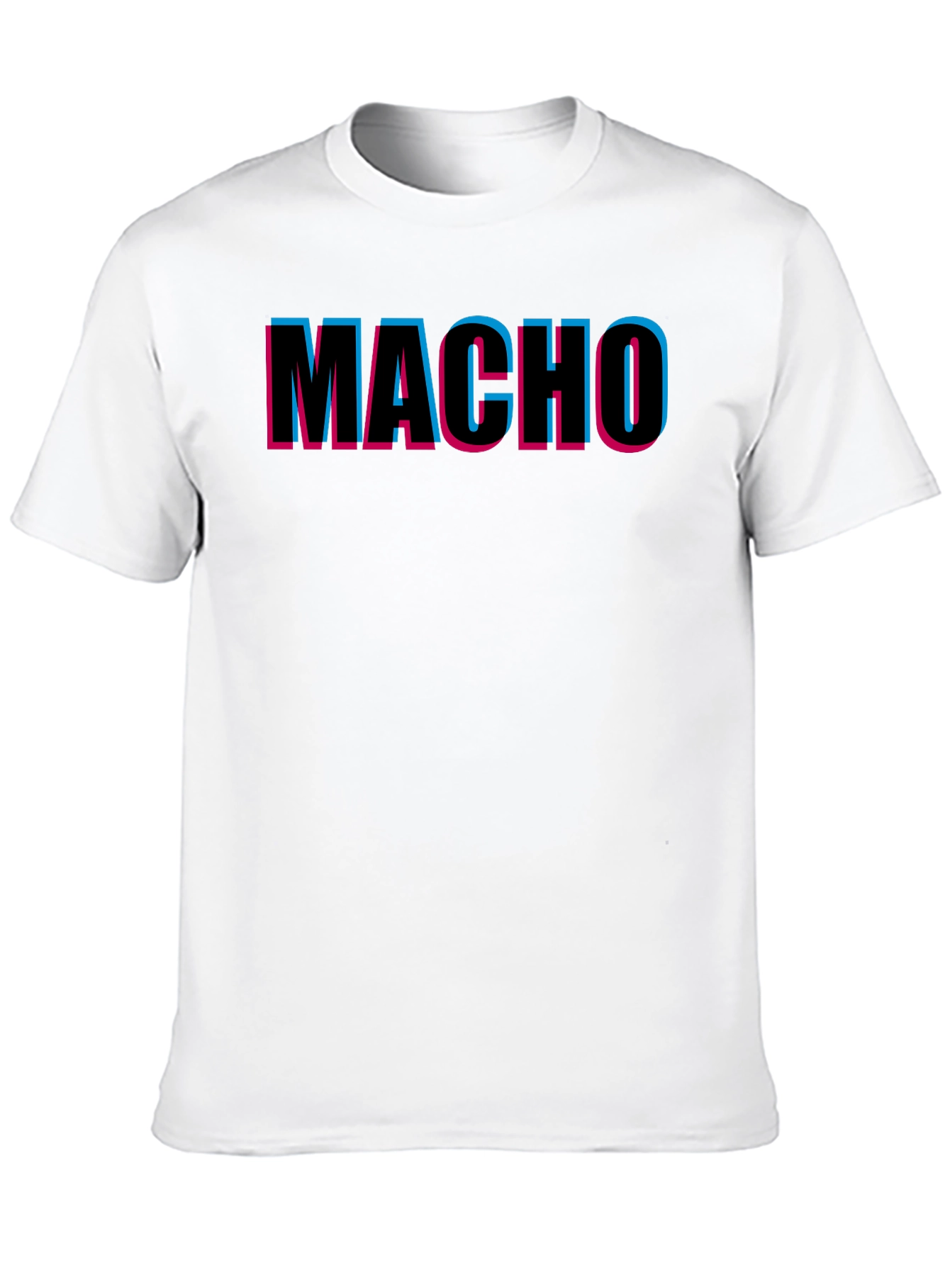 Macho Graphic Tee - Bold 3D Style