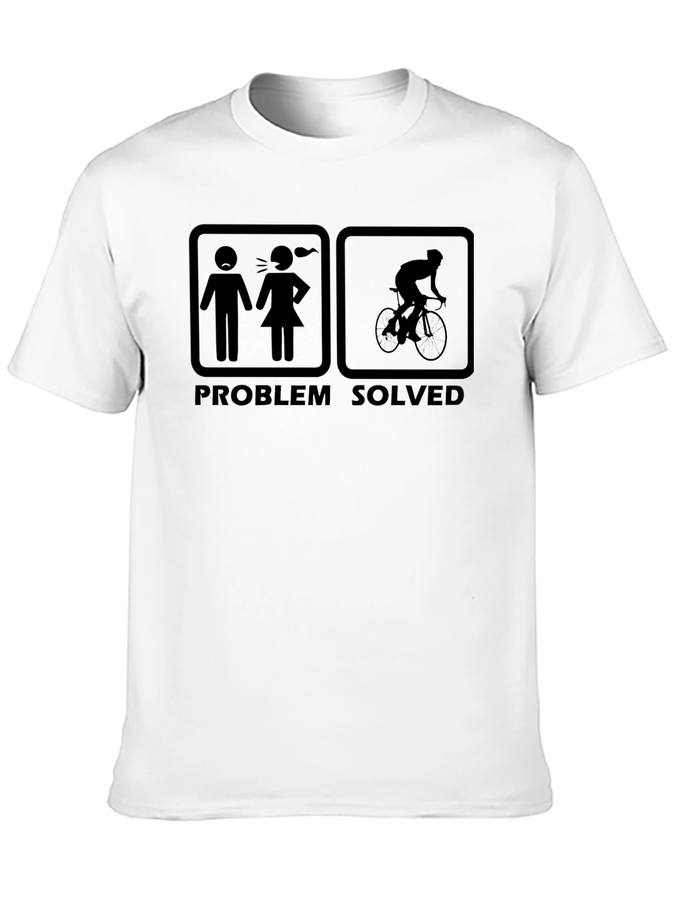 Problem Solved Cycling T-Shirt: Ride Away from Arguments!