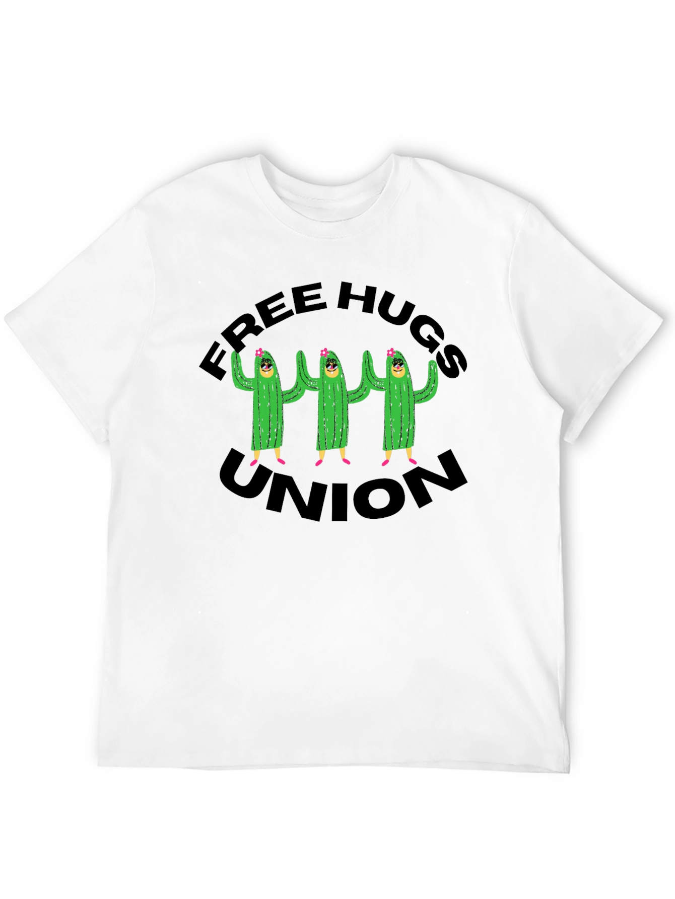 Free Hugs Union T-Shirt Cactus Graphic Tee