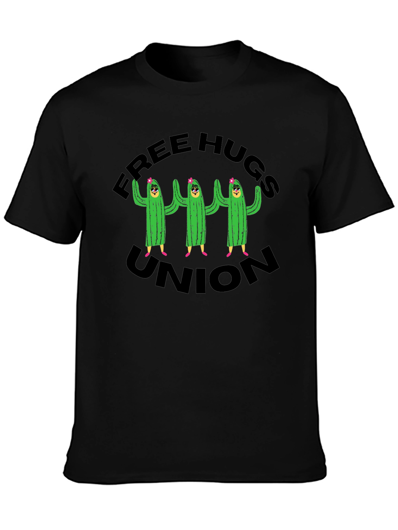 Free Hugs Union T-Shirt Cactus Graphic Tee