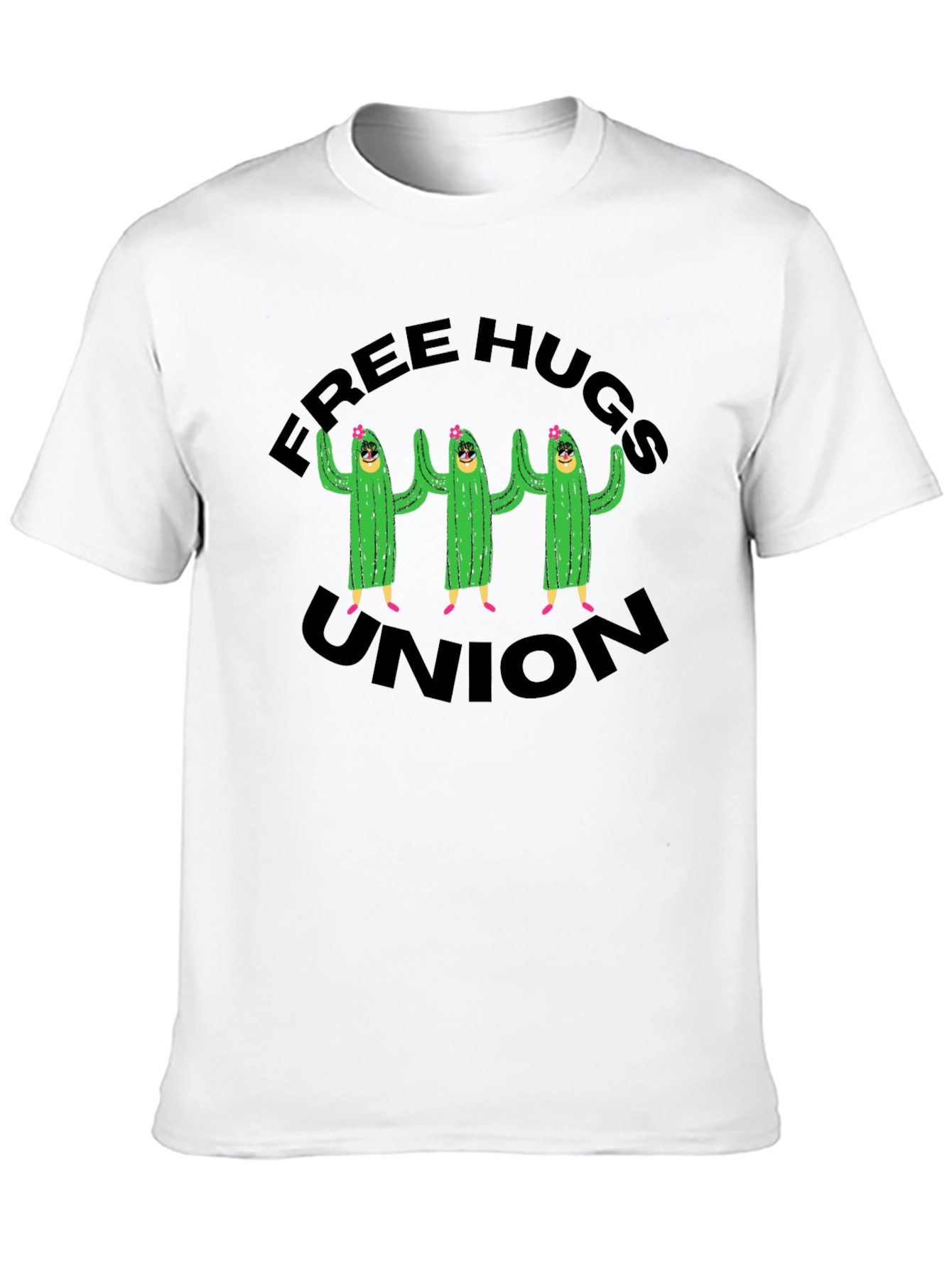 Free Hugs Union T-Shirt Cactus Graphic Tee