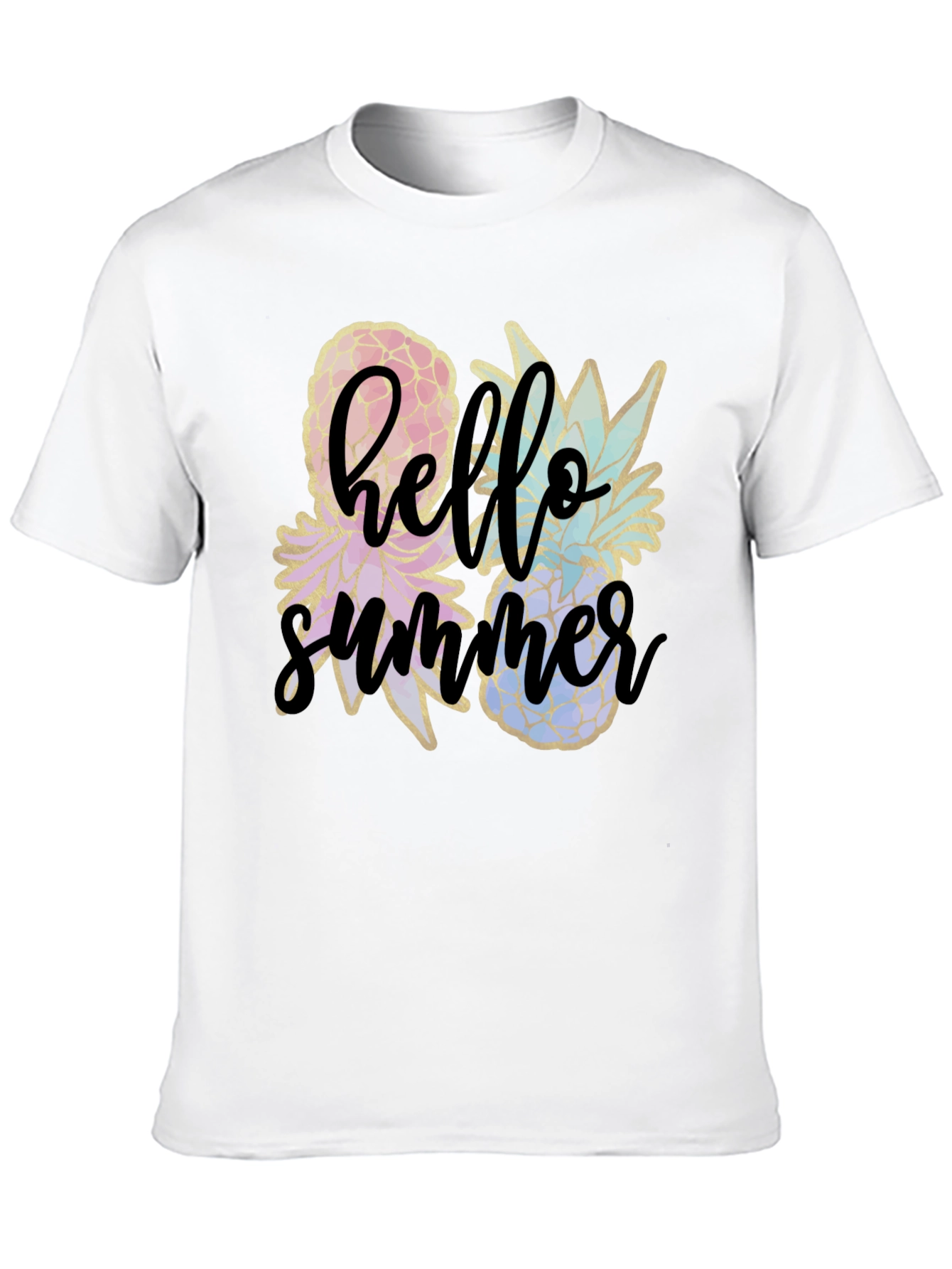 Hello Summer Pineapple Graphic Tee