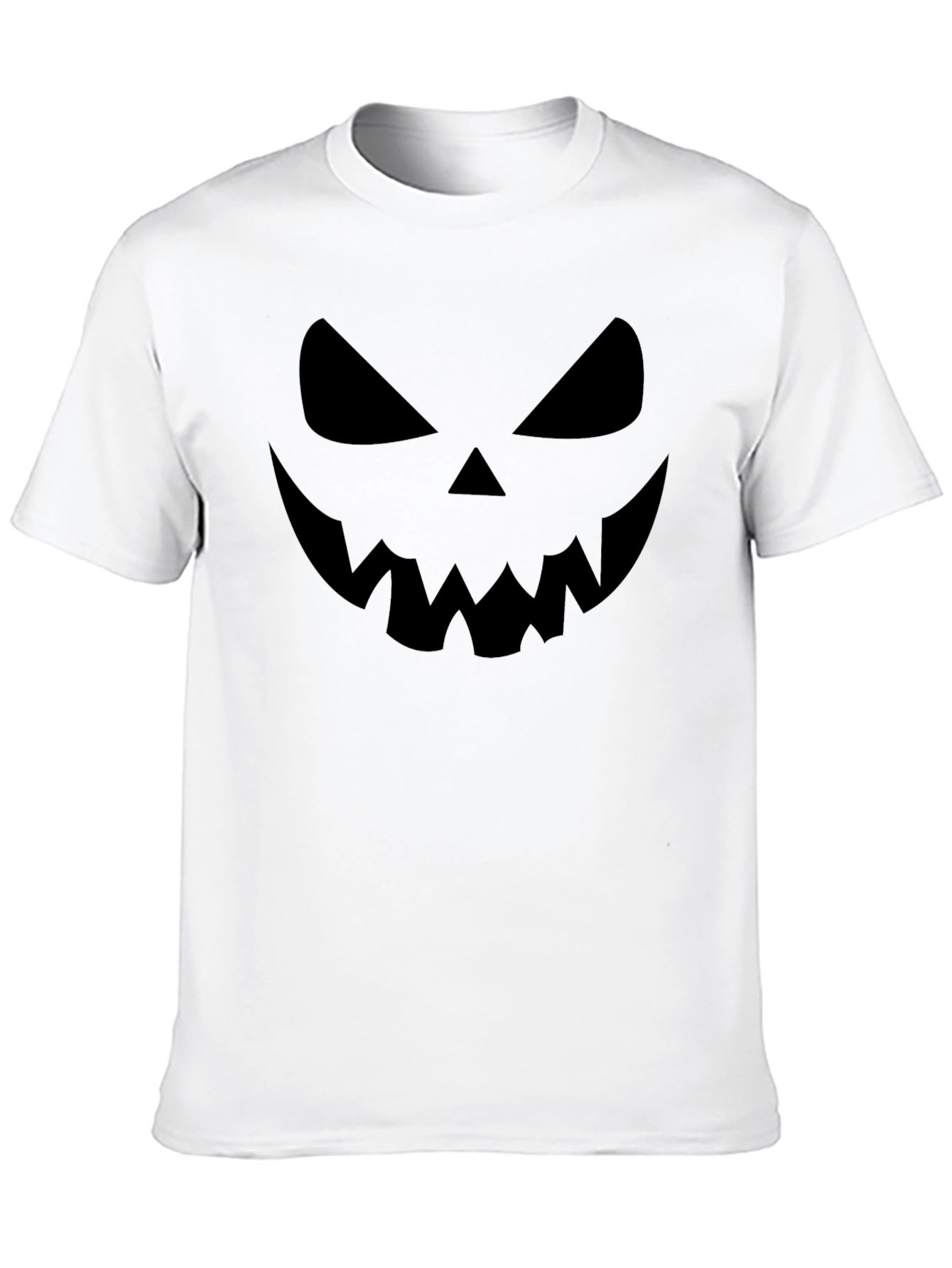 Spooky Black Halloween Pumpkin Face Graphic Tee