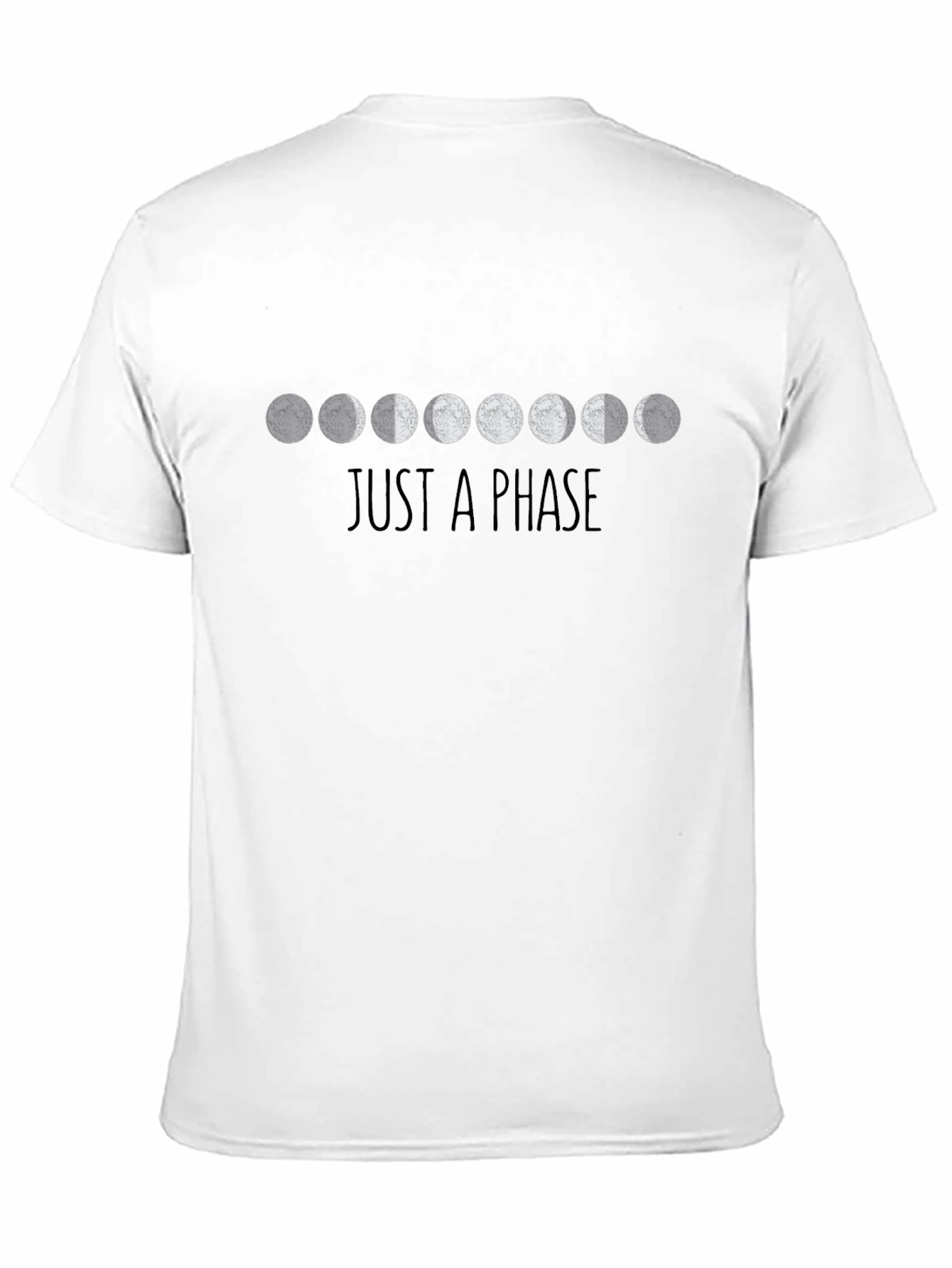 Just A Phase Moon Graphic T-Shirt - Black