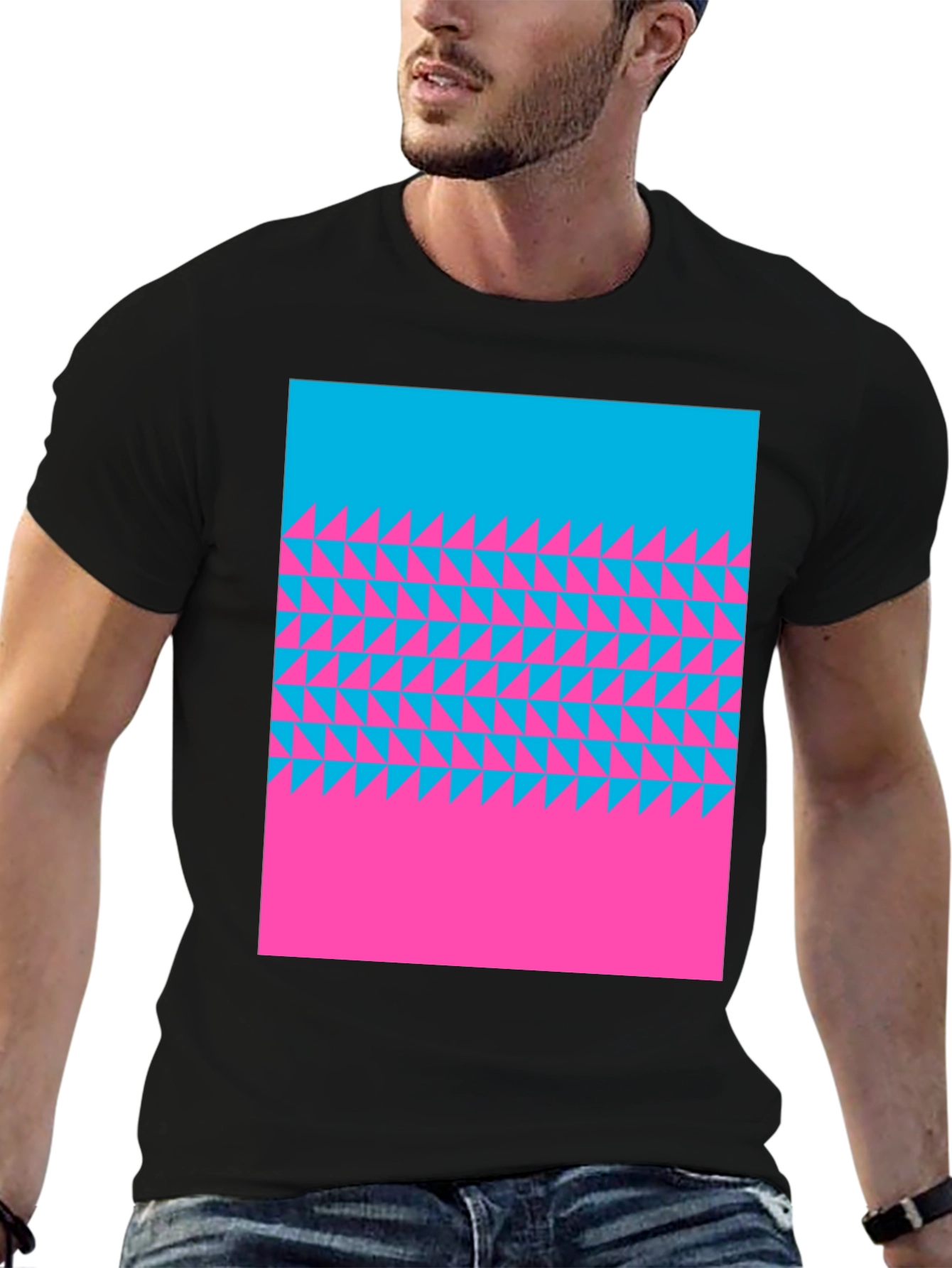 Abstract Triangle Pattern T-Shirt