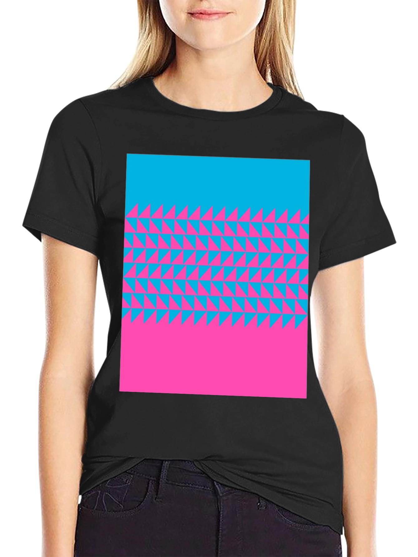 Abstract Triangle Pattern T-Shirt