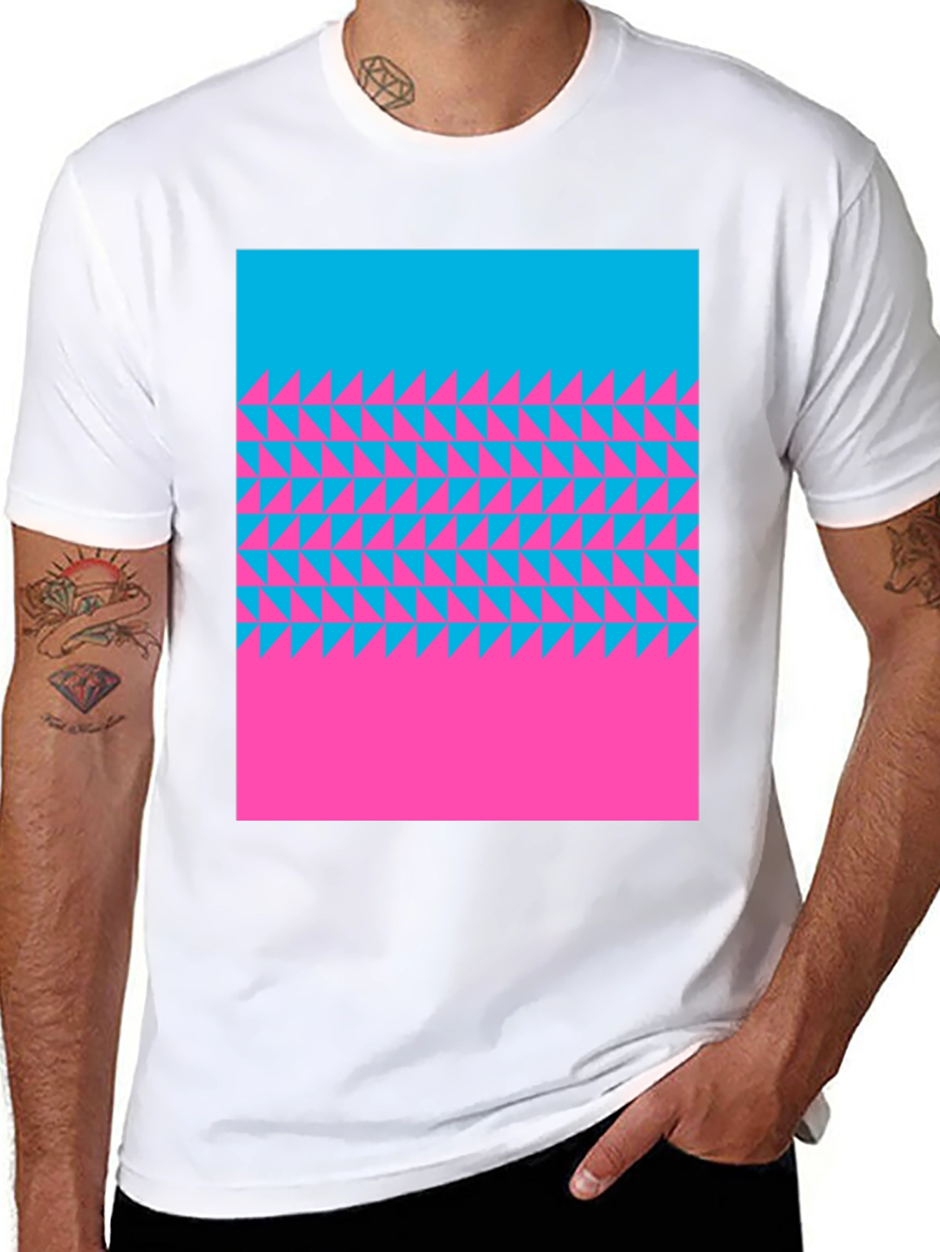 Abstract Triangle Pattern T-Shirt