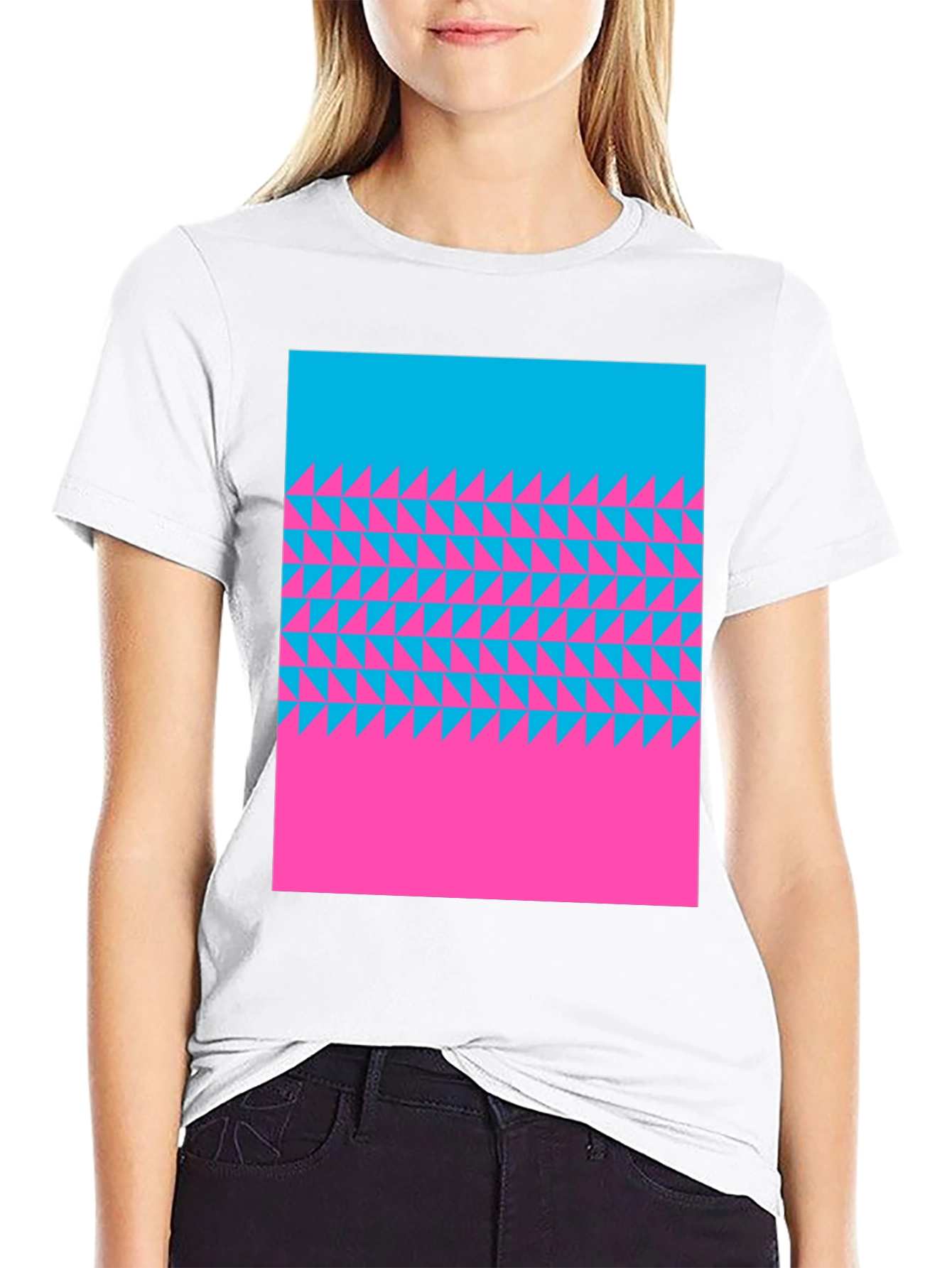 Abstract Triangle Pattern T-Shirt