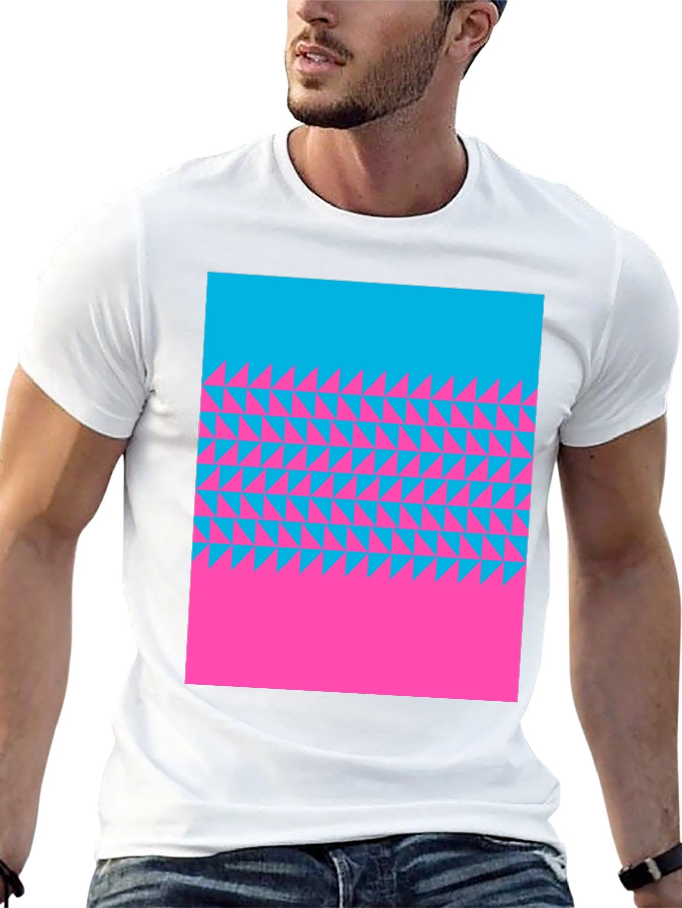 Abstract Triangle Pattern T-Shirt