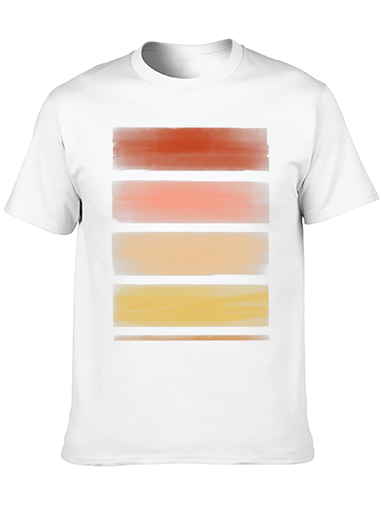 Abstract Striped Graphic Black T-Shirt