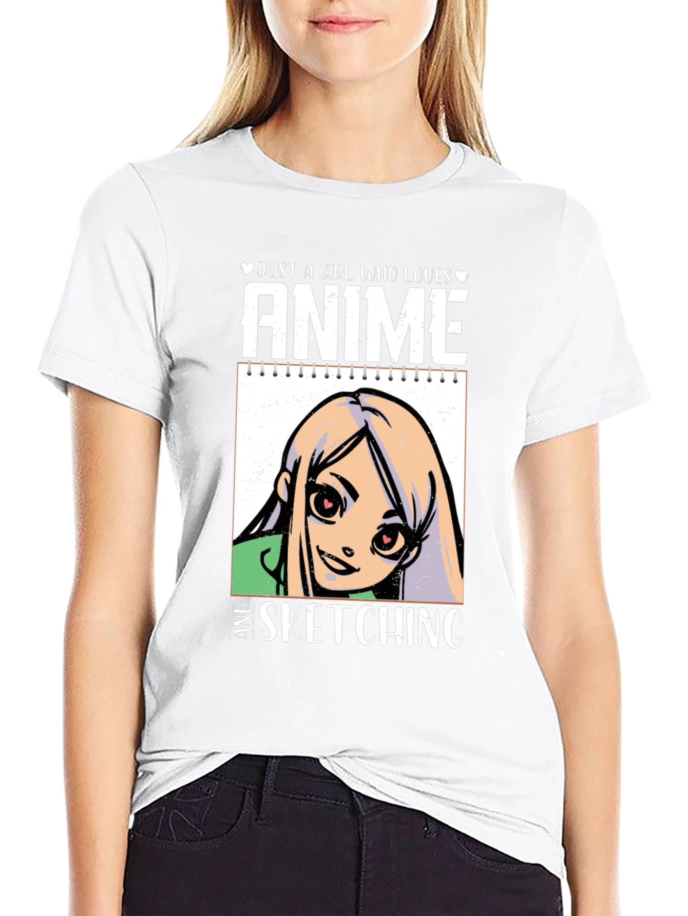 Anime Sketching Graphic T-Shirt