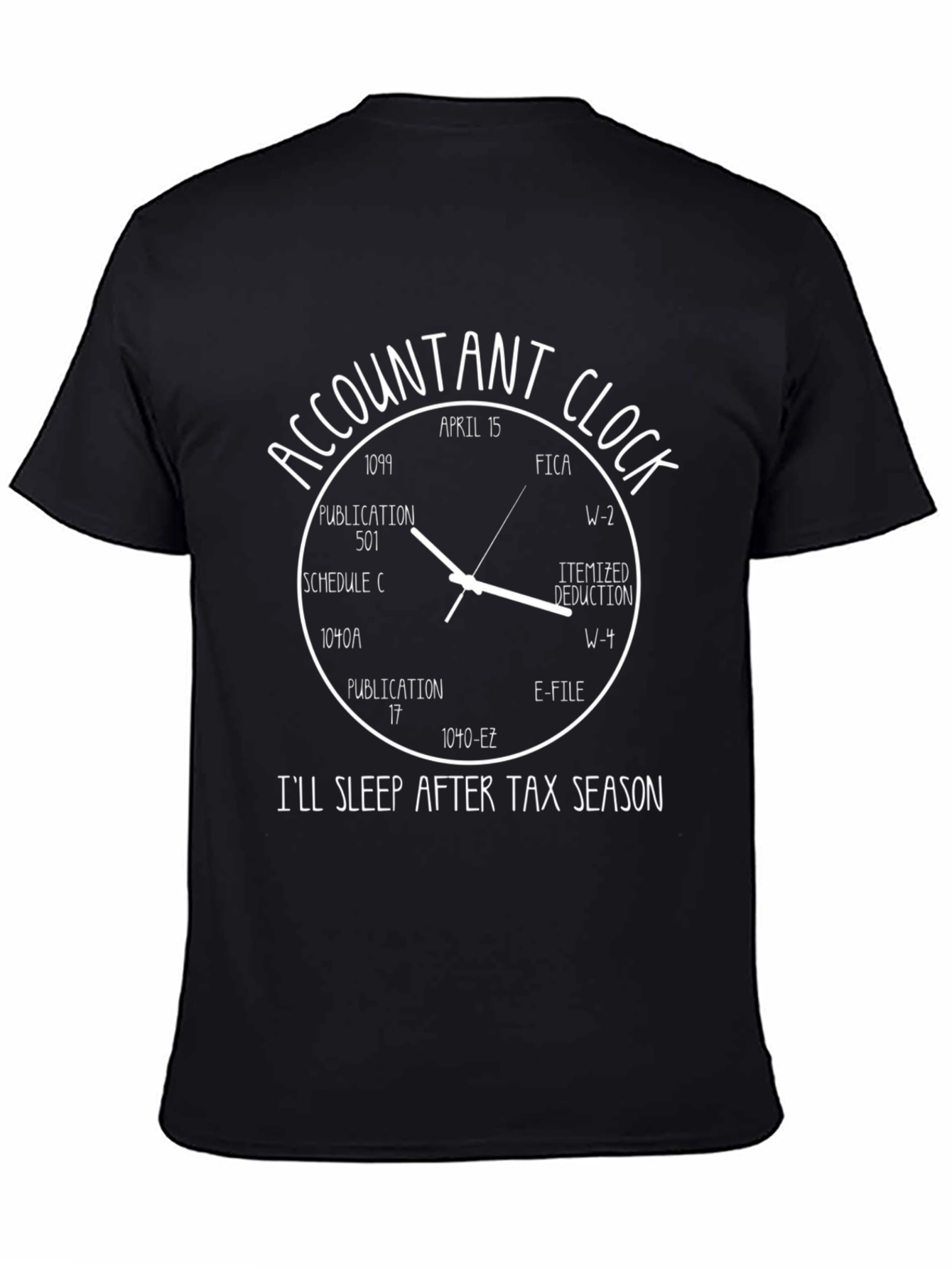 Accountant Clock Tax Season T-Shirt