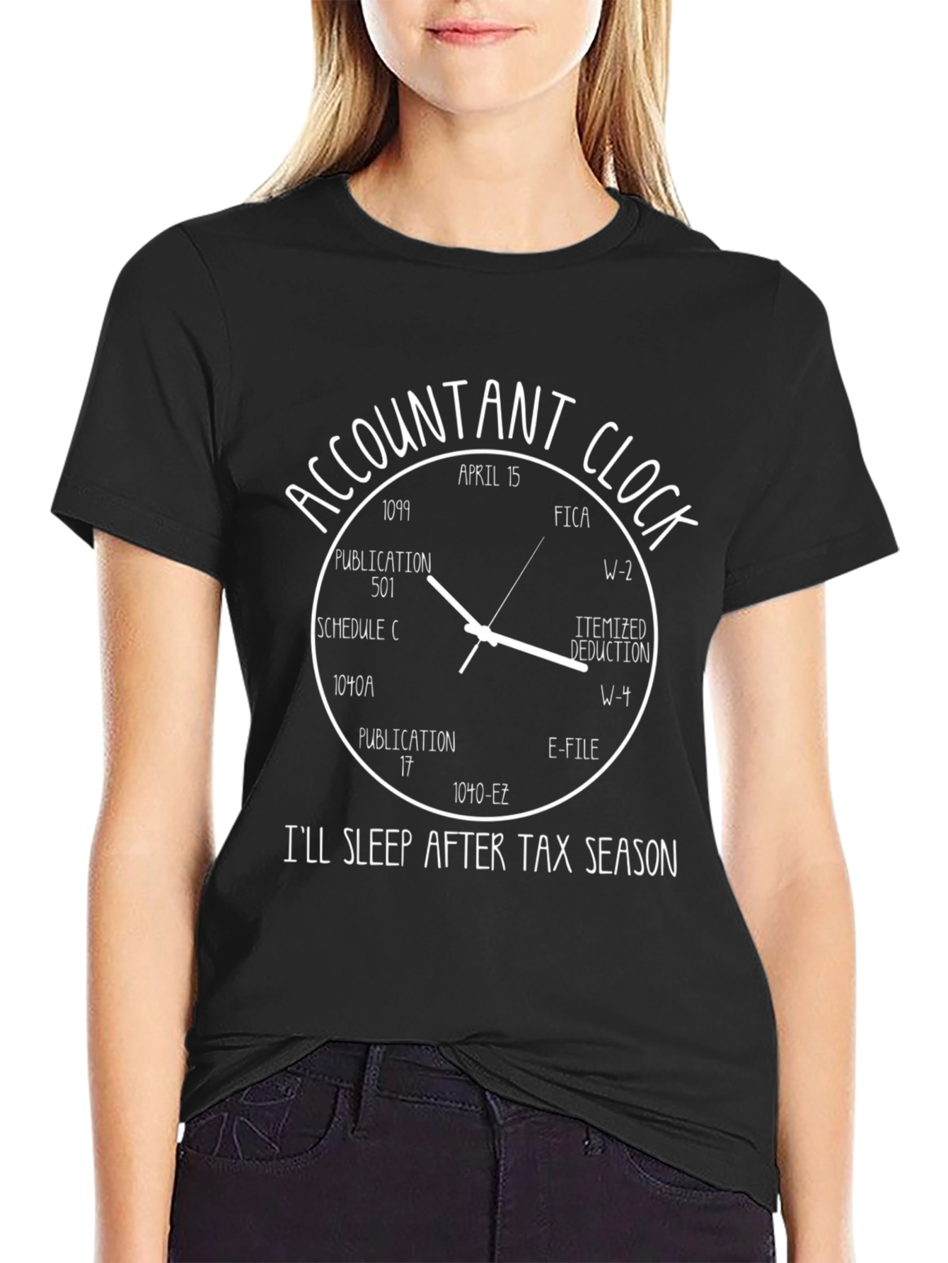 Accountant Clock Tax Season T-Shirt