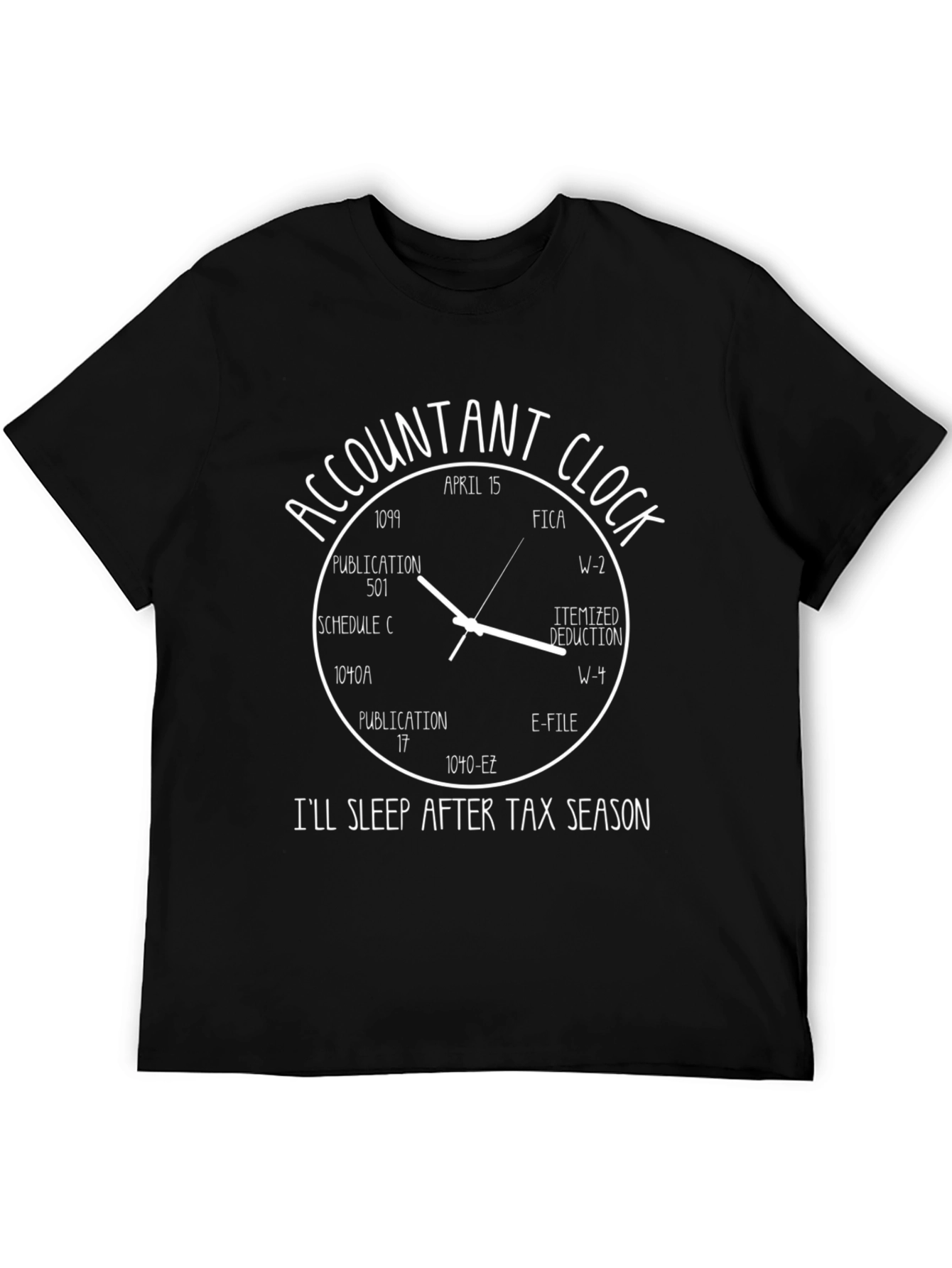 Accountant Clock Tax Season T-Shirt