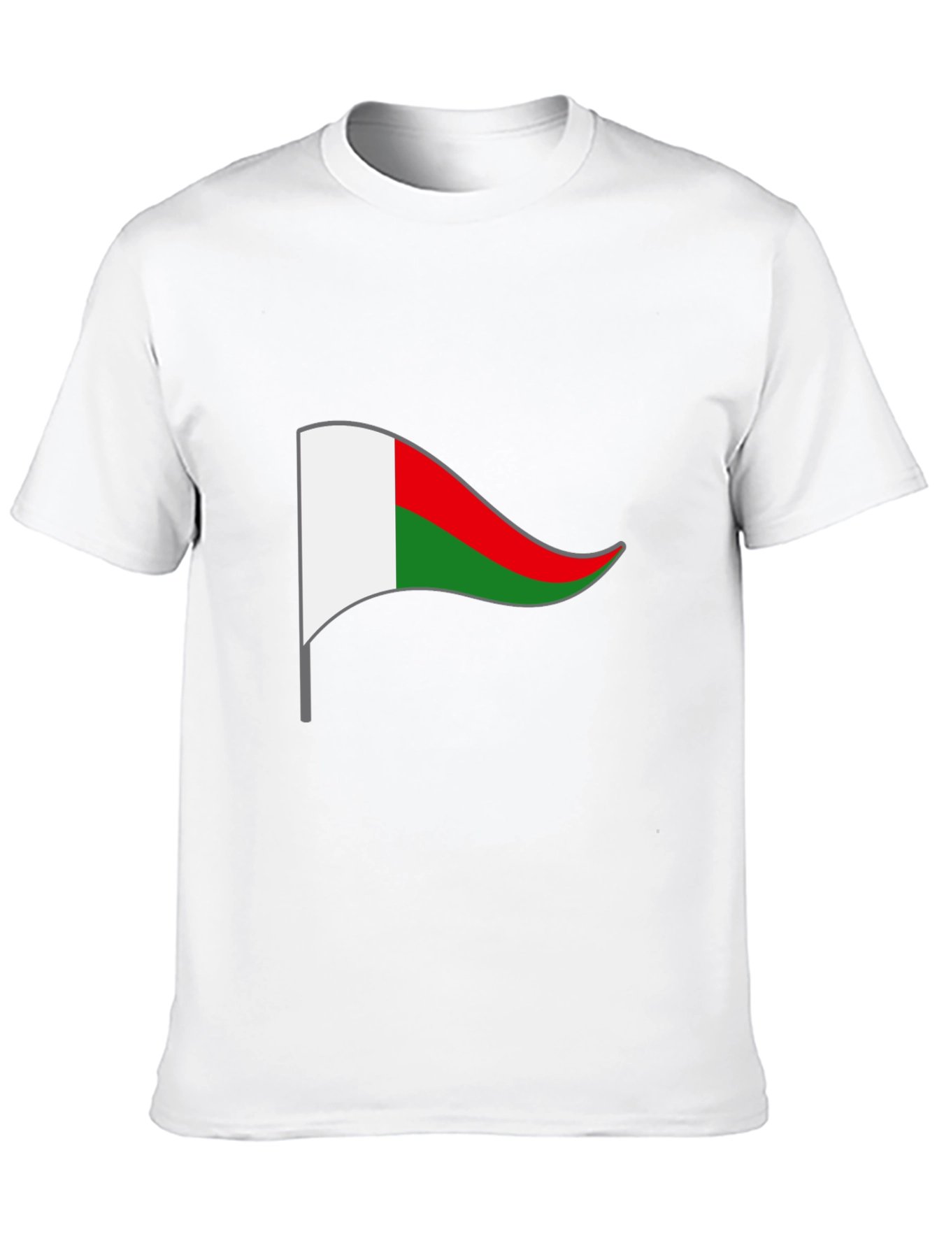 Madagascar Flag T-Shirt - Black Cotton Tee