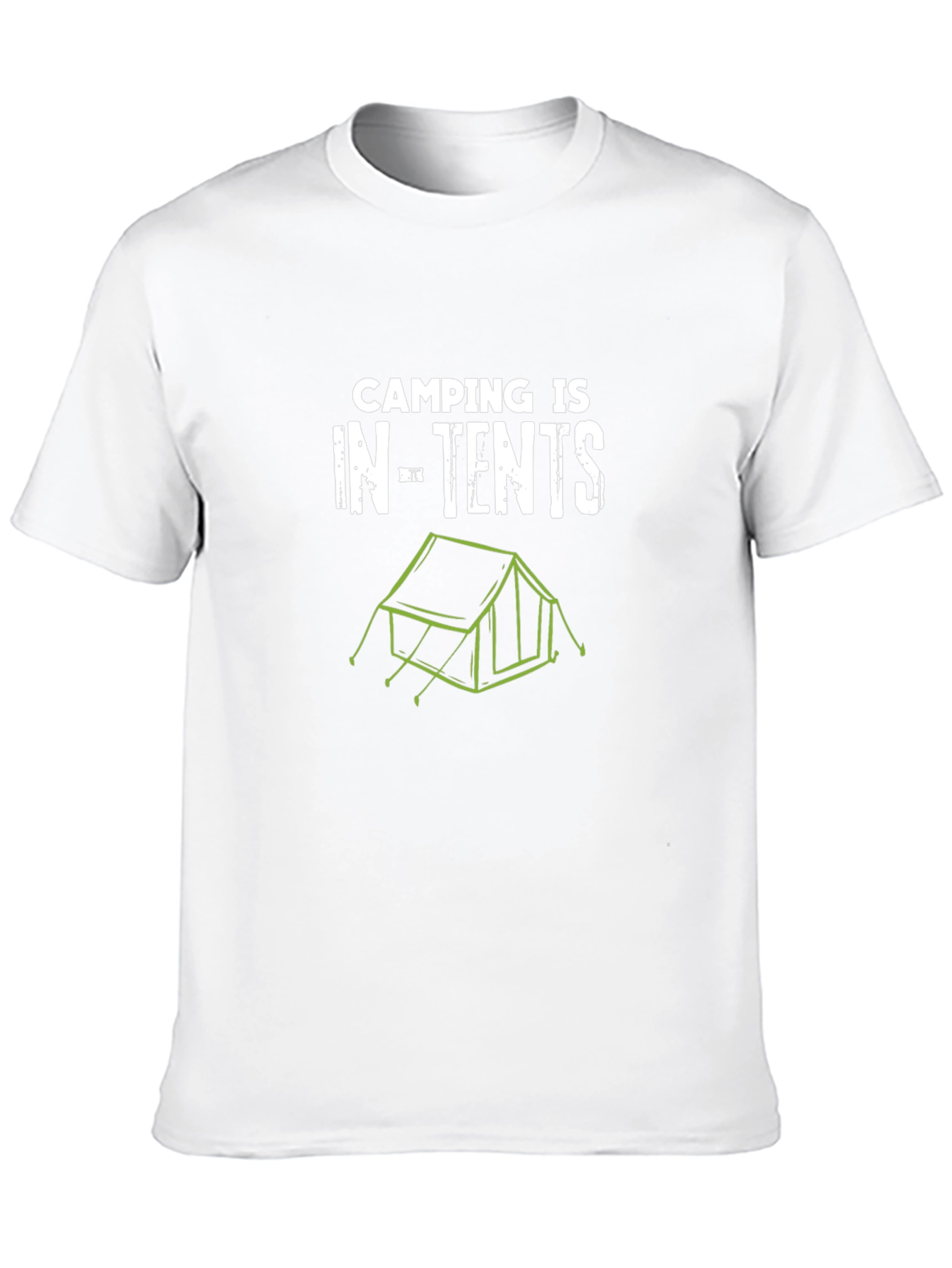 Camping Is In-Tents Black Graphic T-Shirt