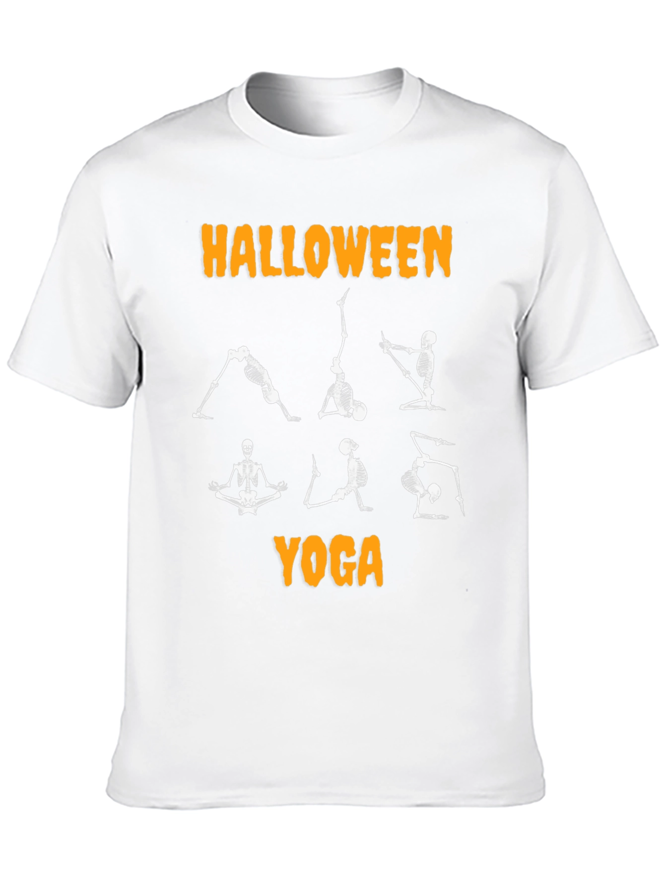 Halloween Yoga Skeleton Black T-Shirt