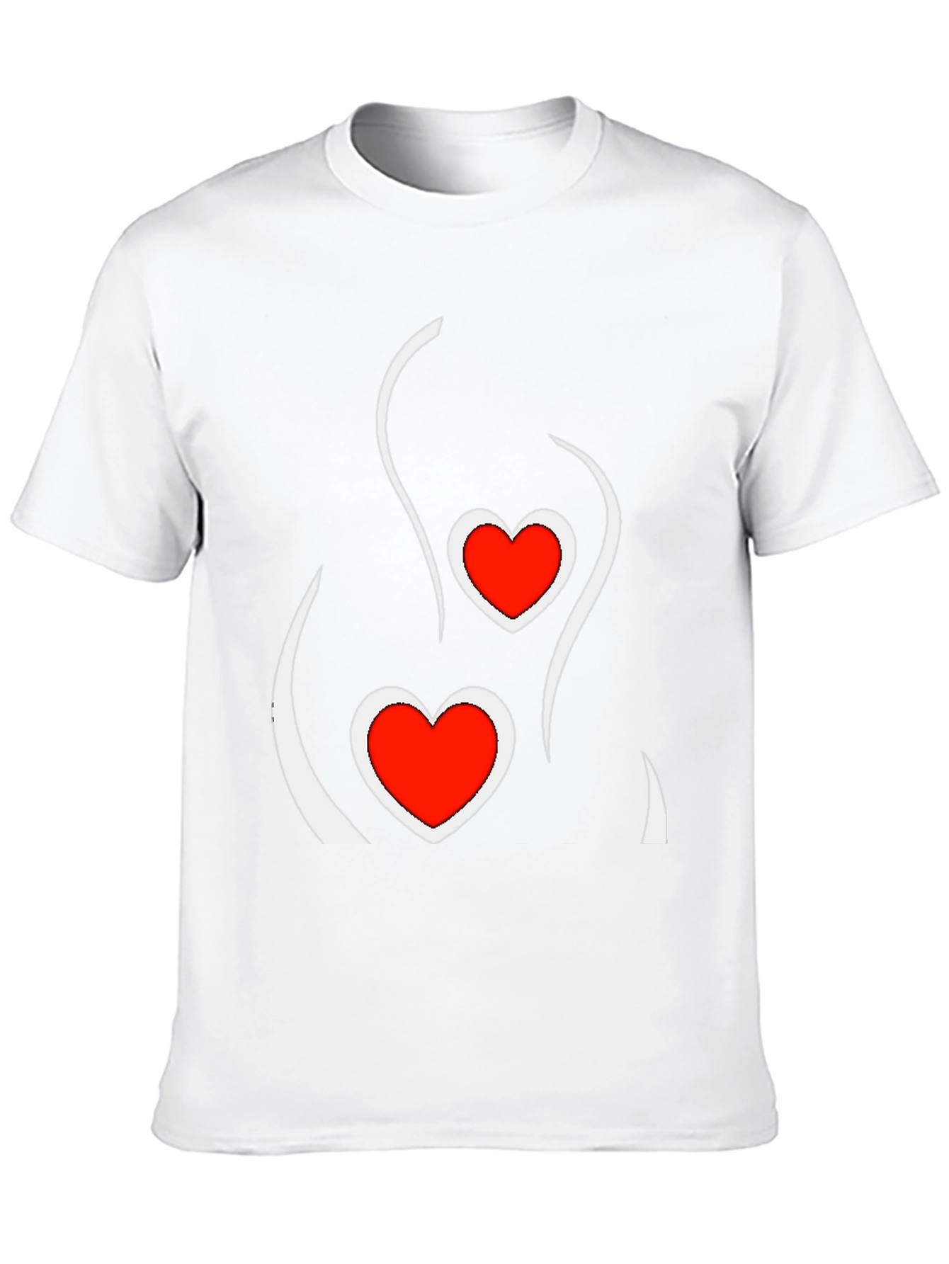 Heart Silhouette Graphic Tee - Modern Love Shirt