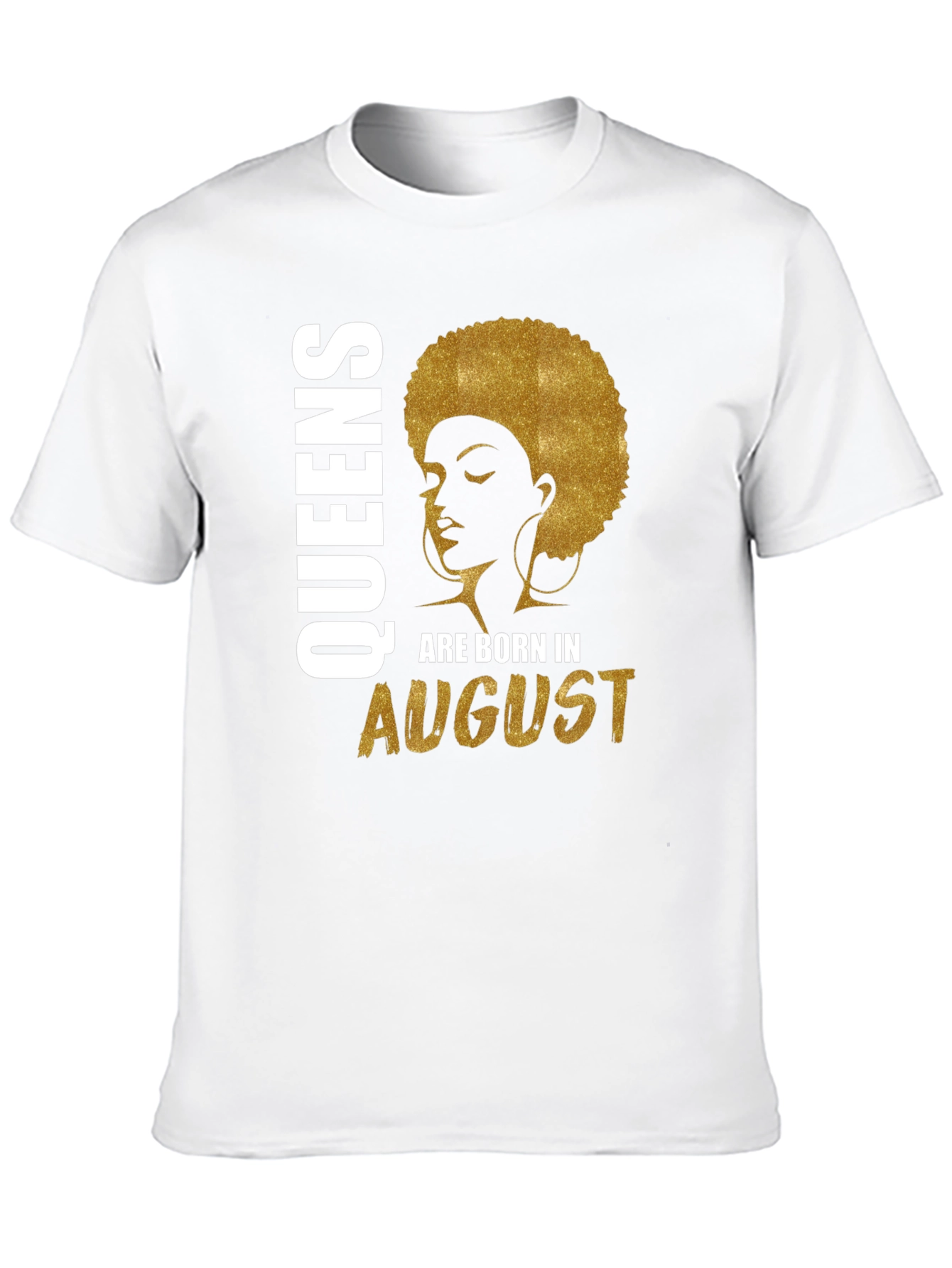Queens Born in August Black T-Shirt