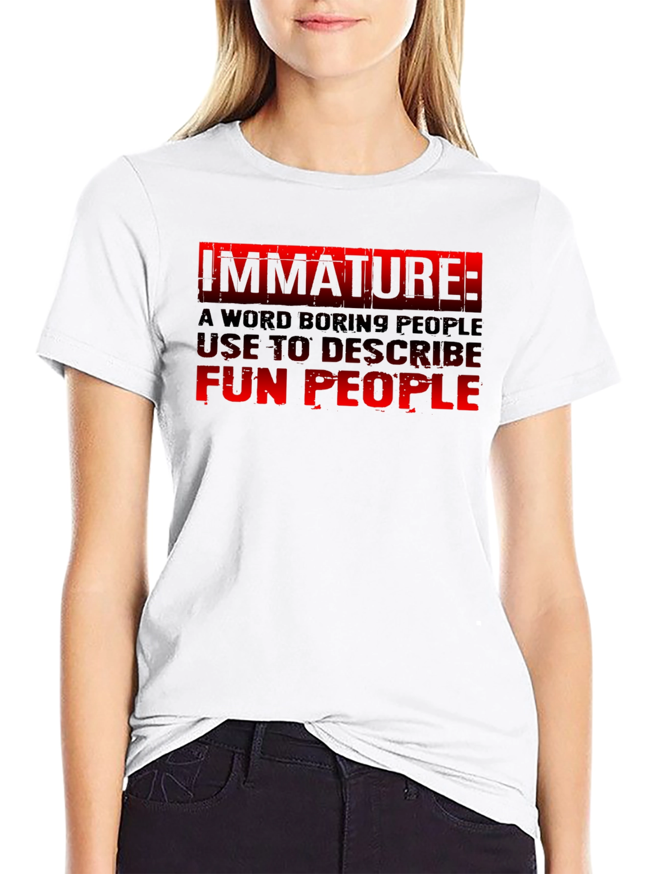 Immature: Fun People Graphic Tee - Black Cotton