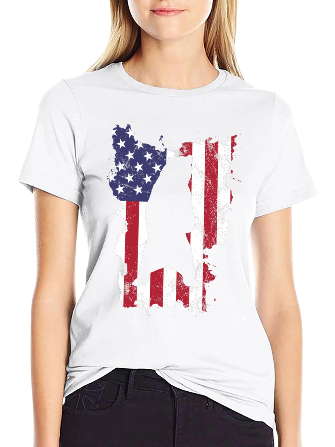 American Bear Graphic Tee - Patriotic Style