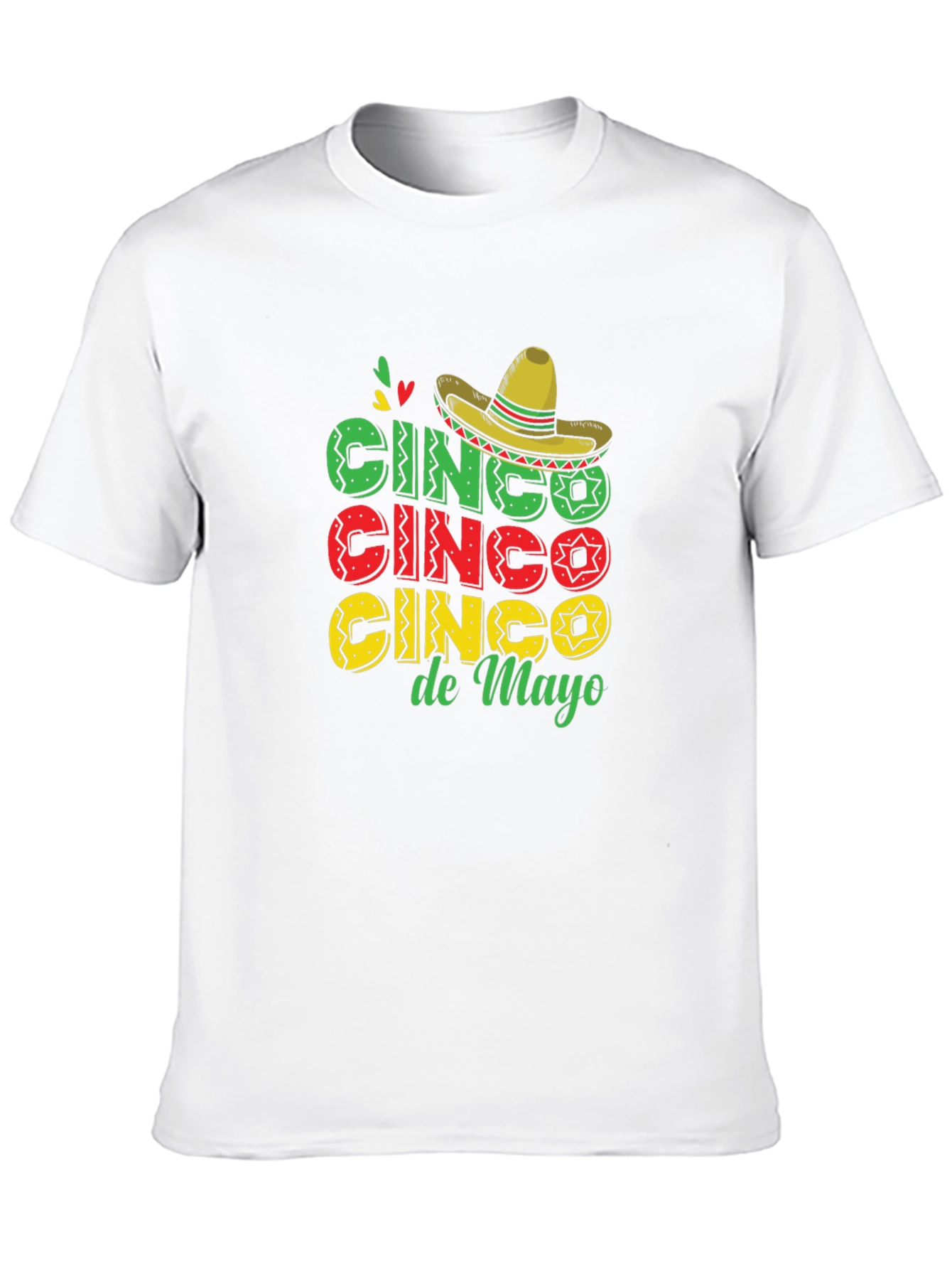 Cinco De Mayo T-Shirt Black Cotton