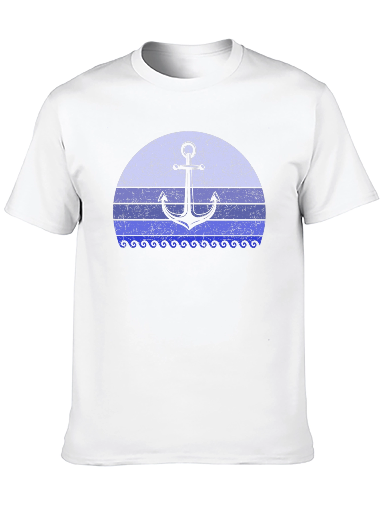 Nautical Anchor Sunset Graphic Tee