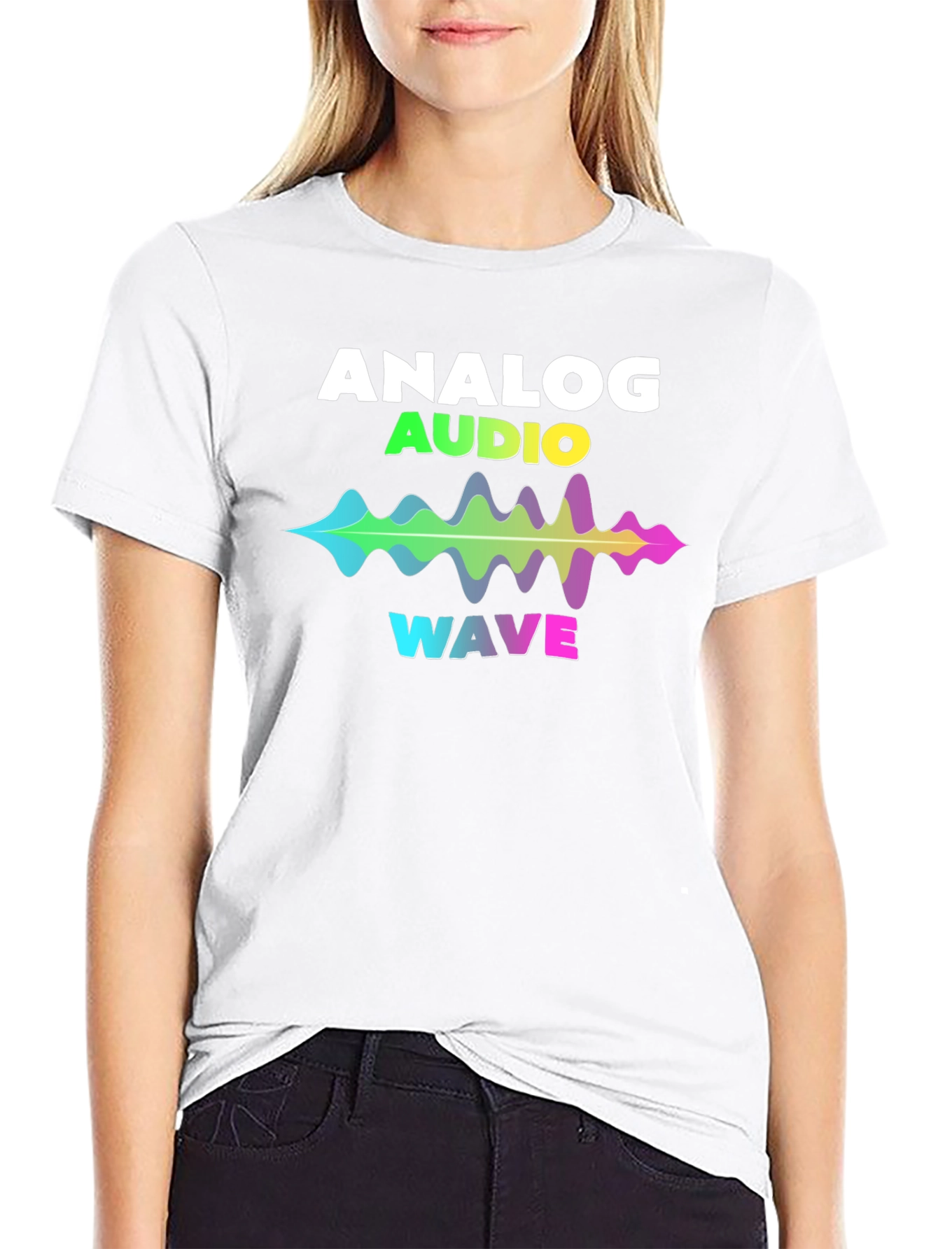 Analog Audio Wave Graphic T-Shirt - Music Lover Tee