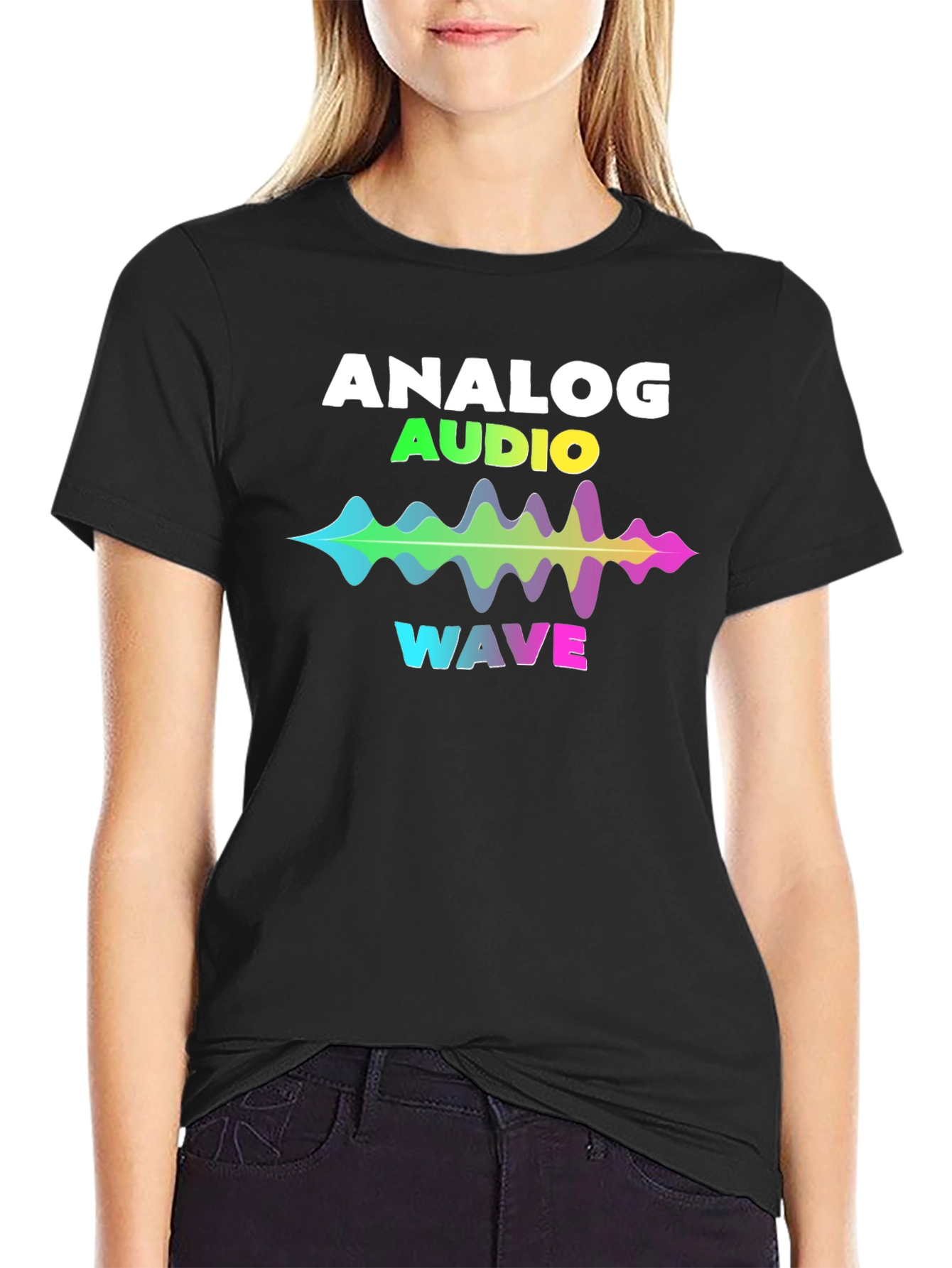 Analog Audio Wave Graphic T-Shirt - Music Lover Tee