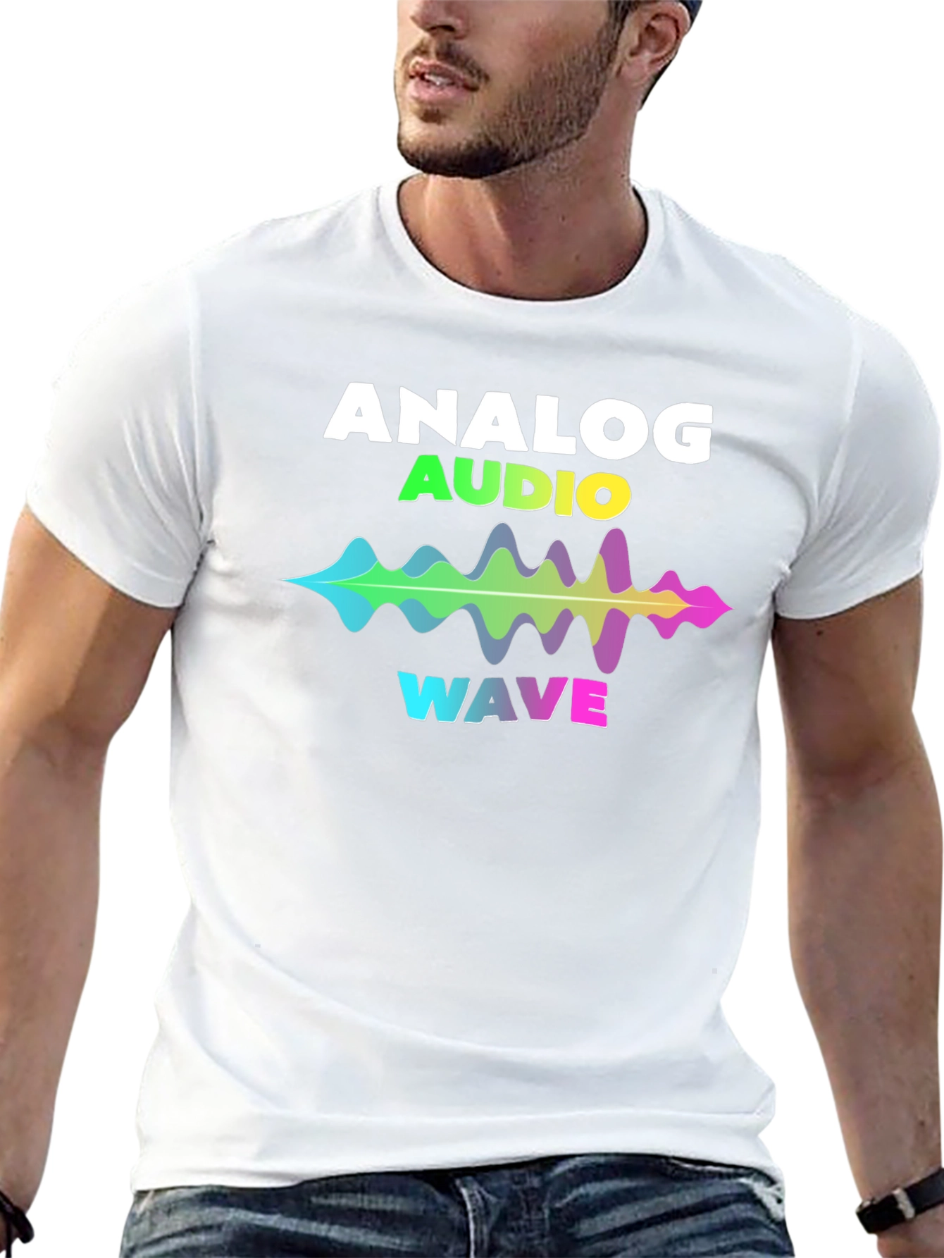 Analog Audio Wave Graphic T-Shirt - Music Lover Tee