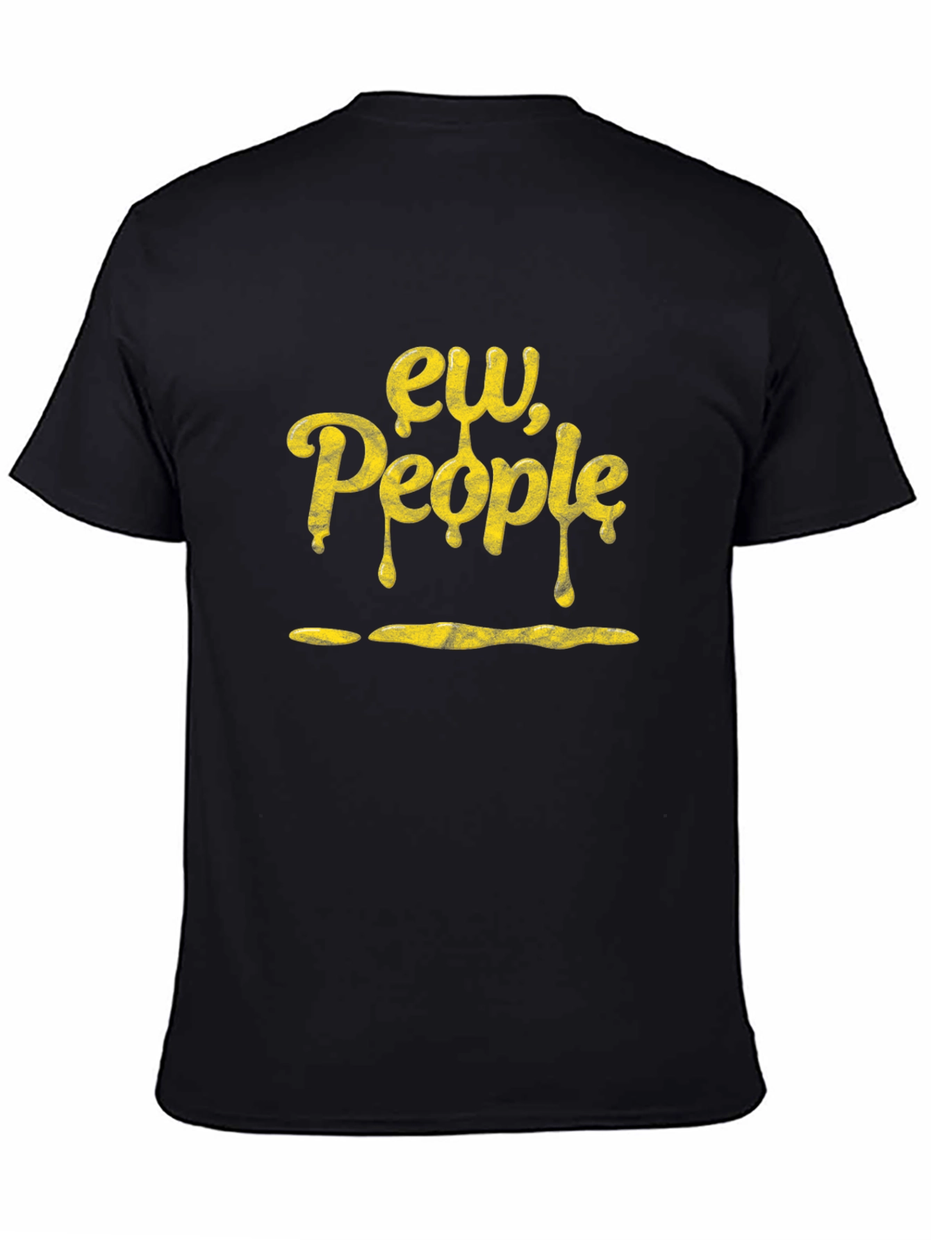 Ew People Graphic Tee - Black Cotton T-Shirt