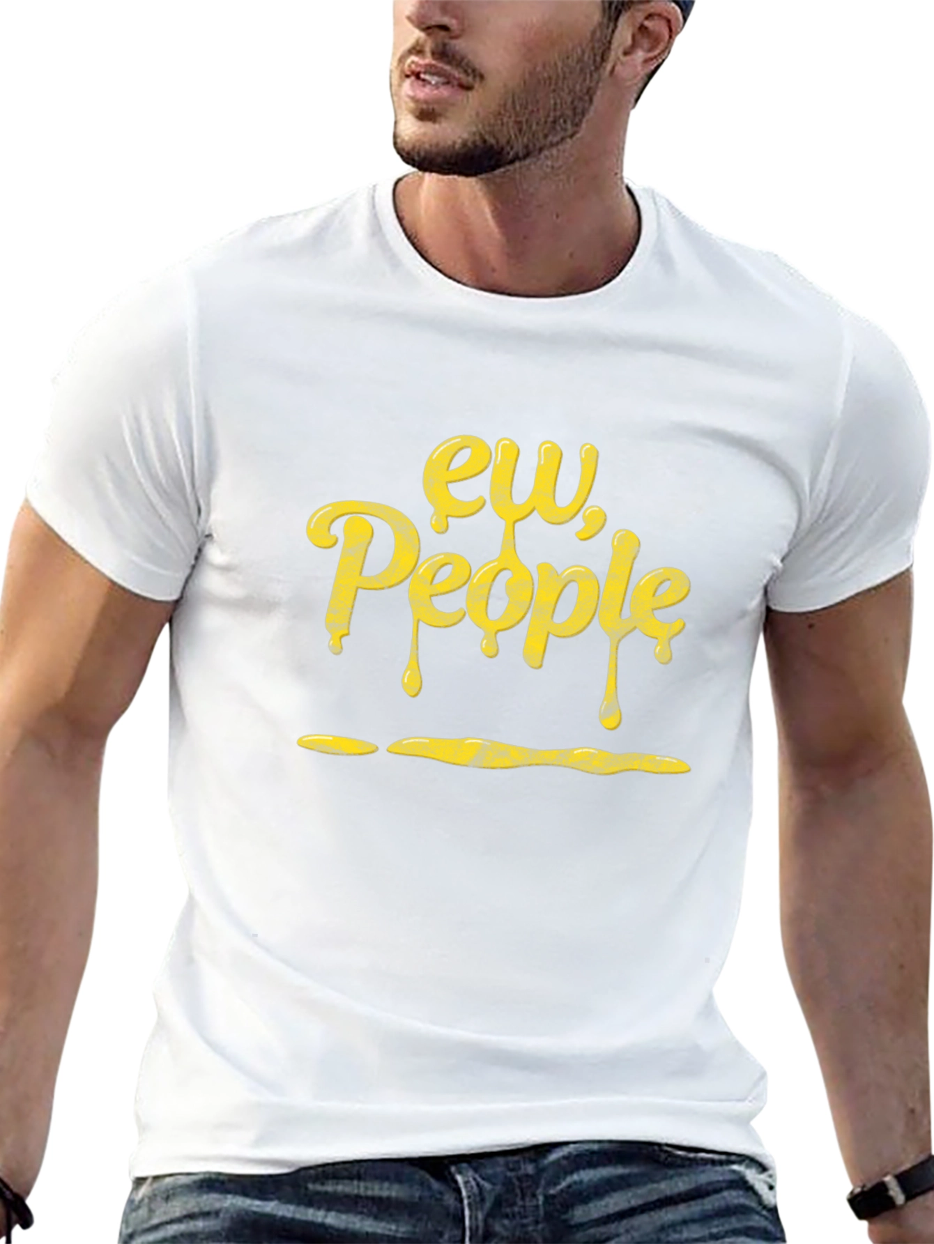 Ew People Graphic Tee - Black Cotton T-Shirt