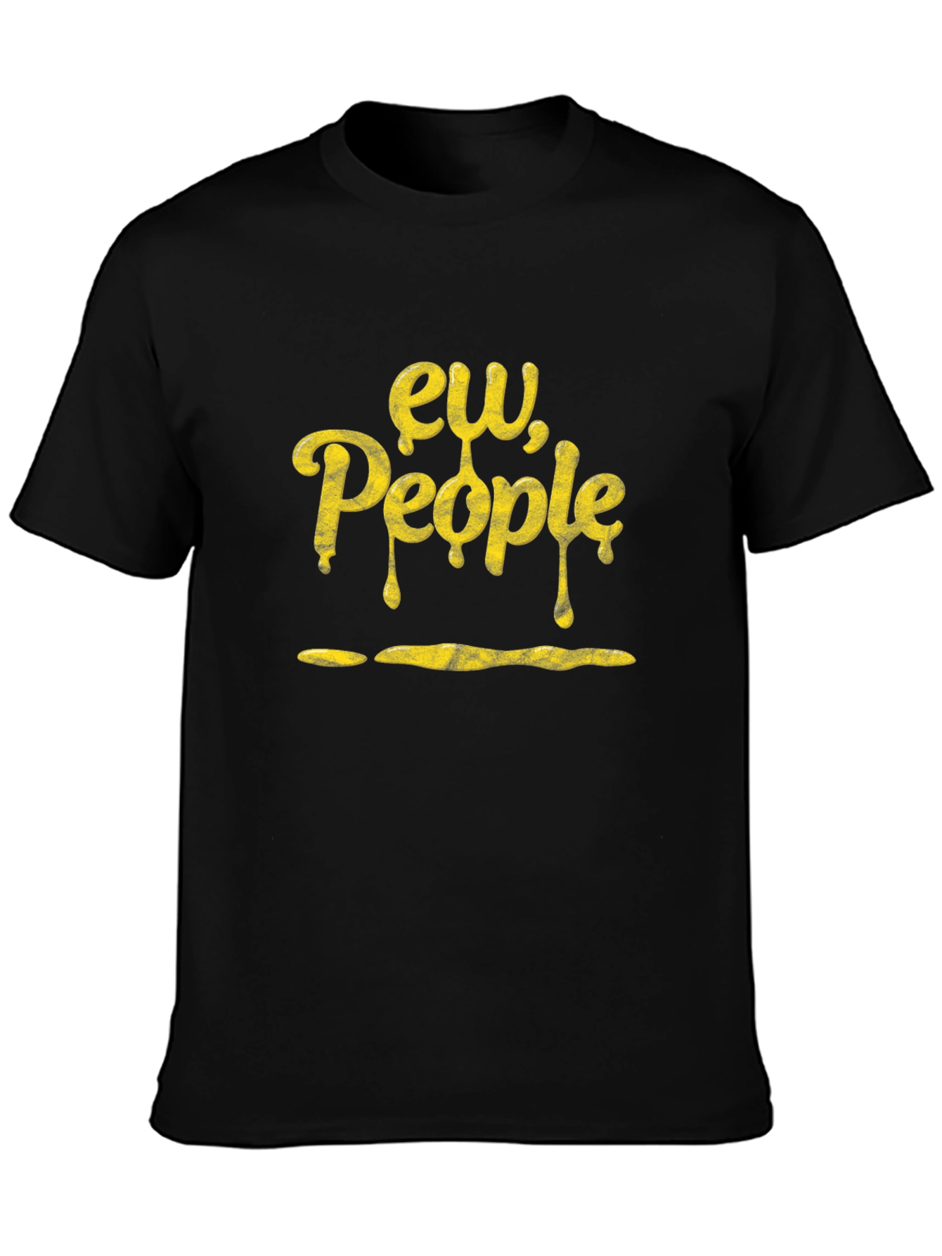 Ew People Graphic Tee - Black Cotton T-Shirt
