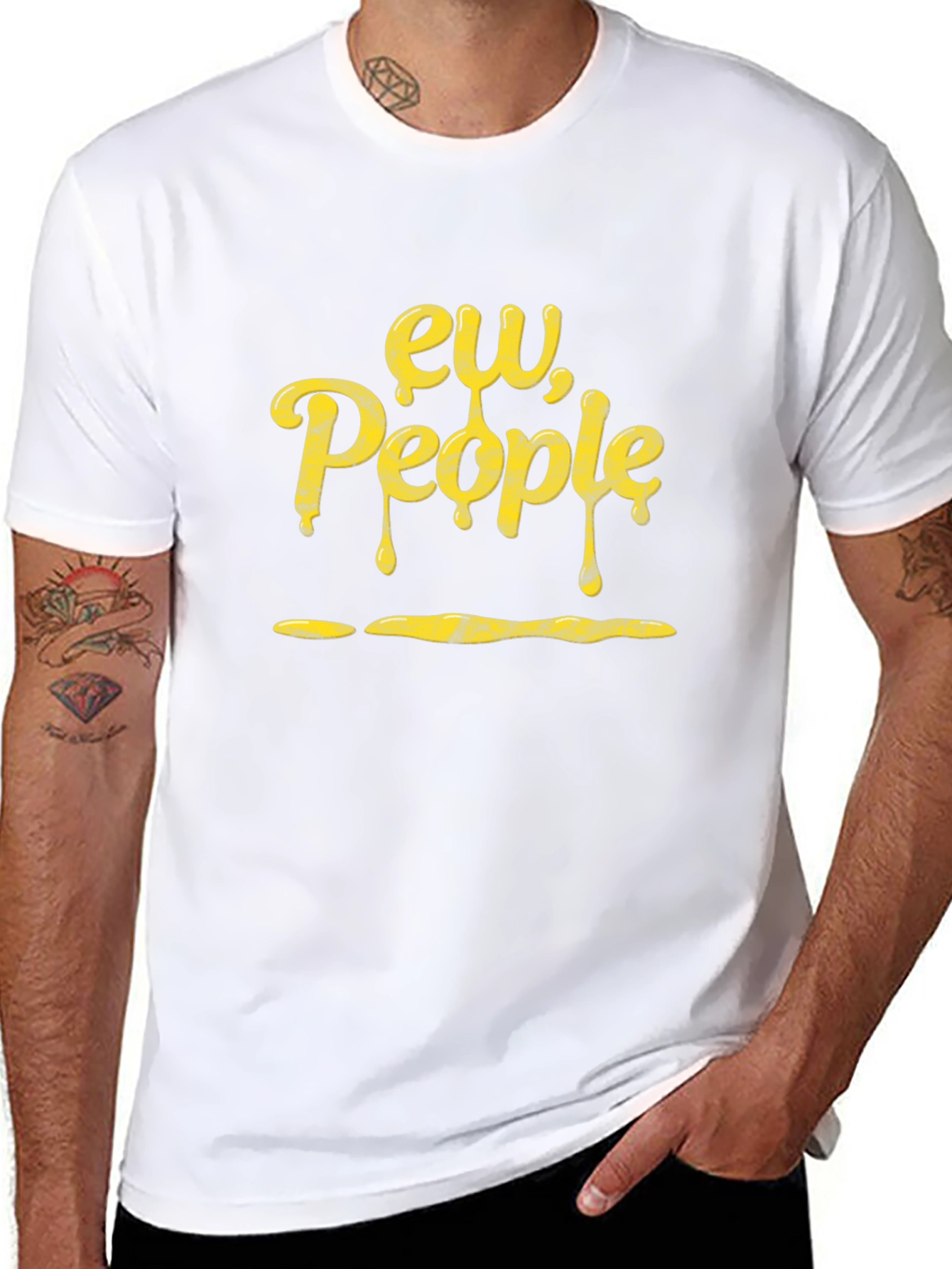 Ew People Graphic Tee - Black Cotton T-Shirt