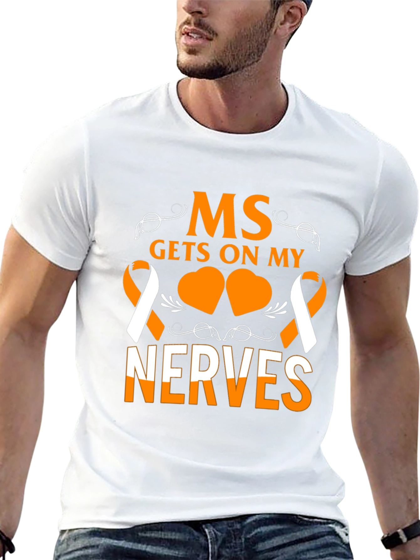 MS Gets On My Nerves Awareness T-Shirt