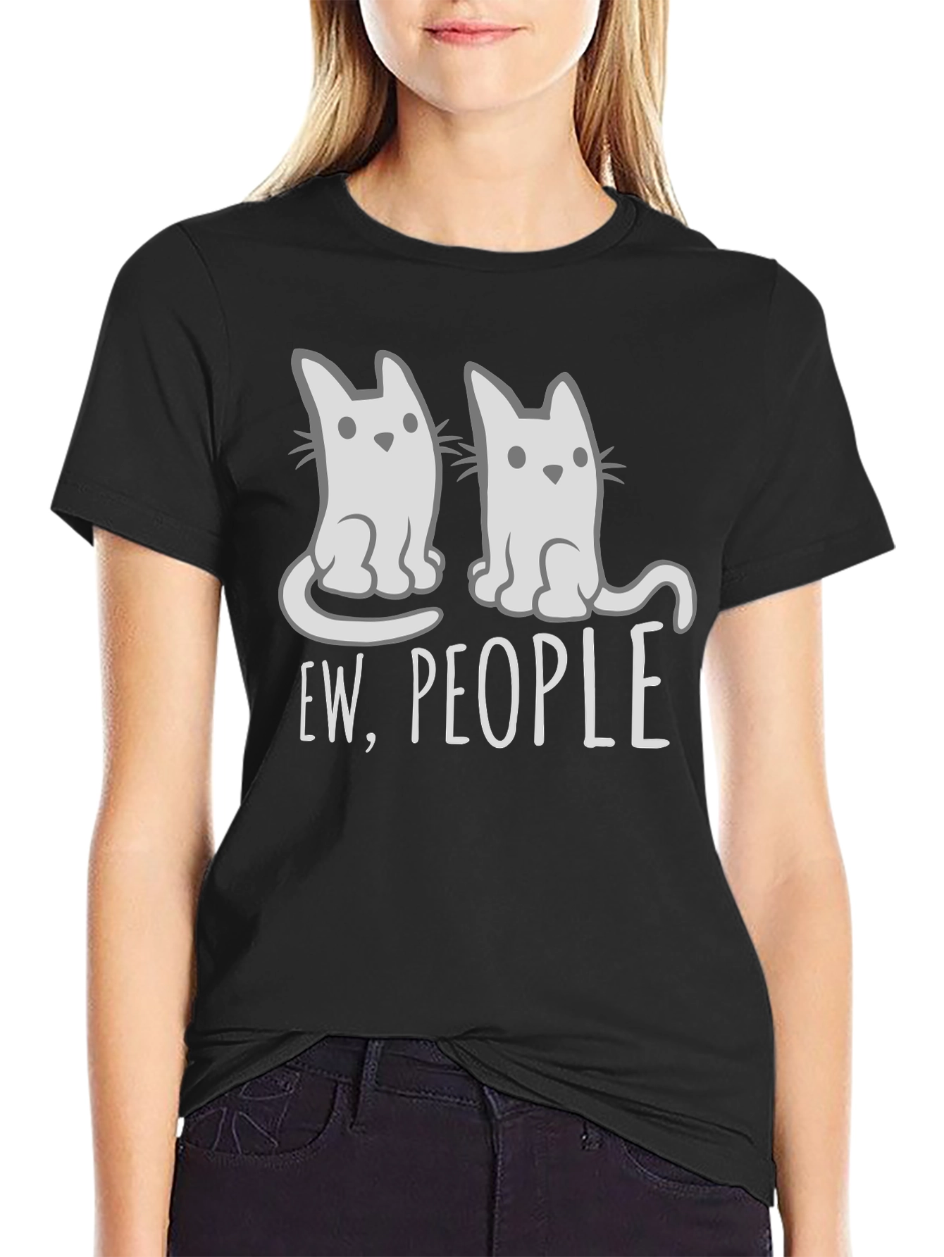 Ew People Cat Graphic T-Shirt