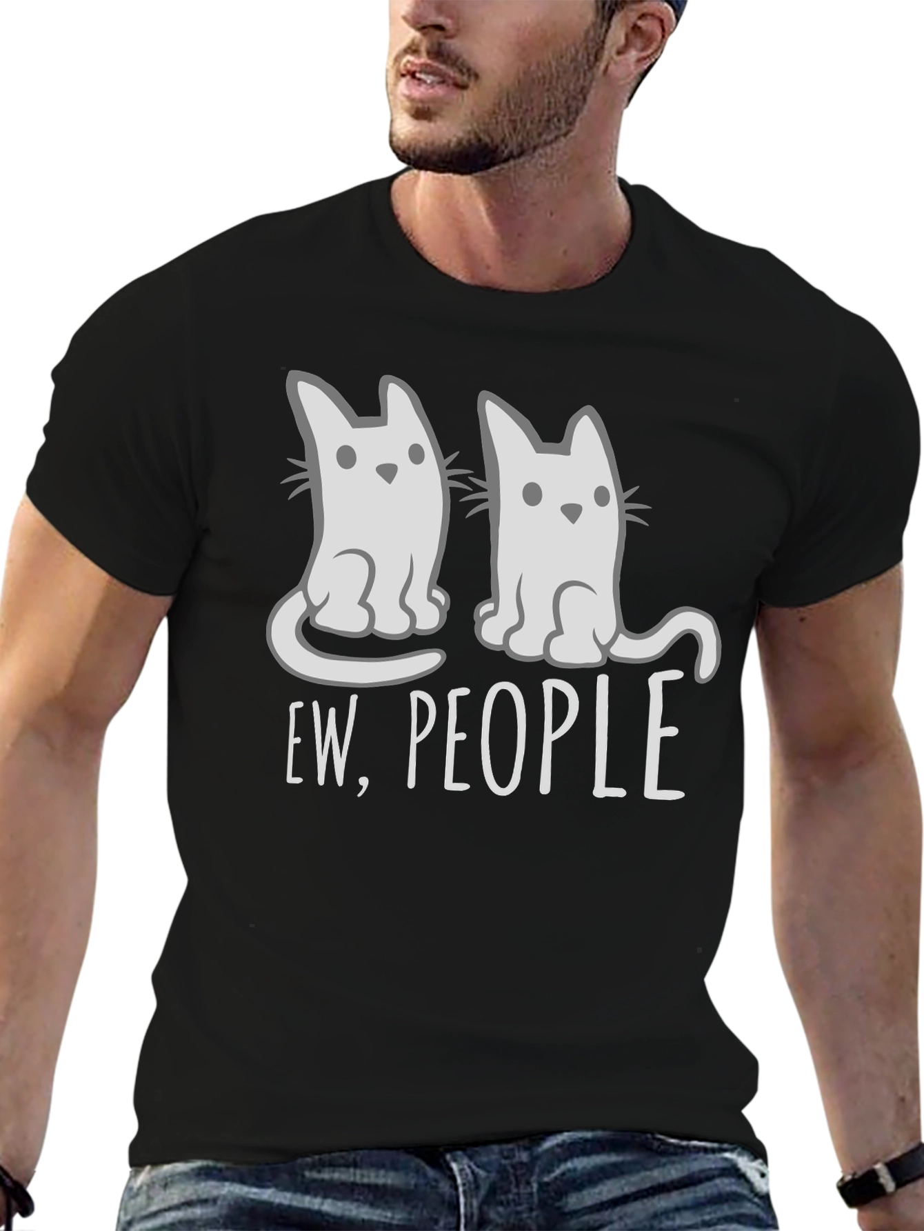 Ew People Cat Graphic T-Shirt