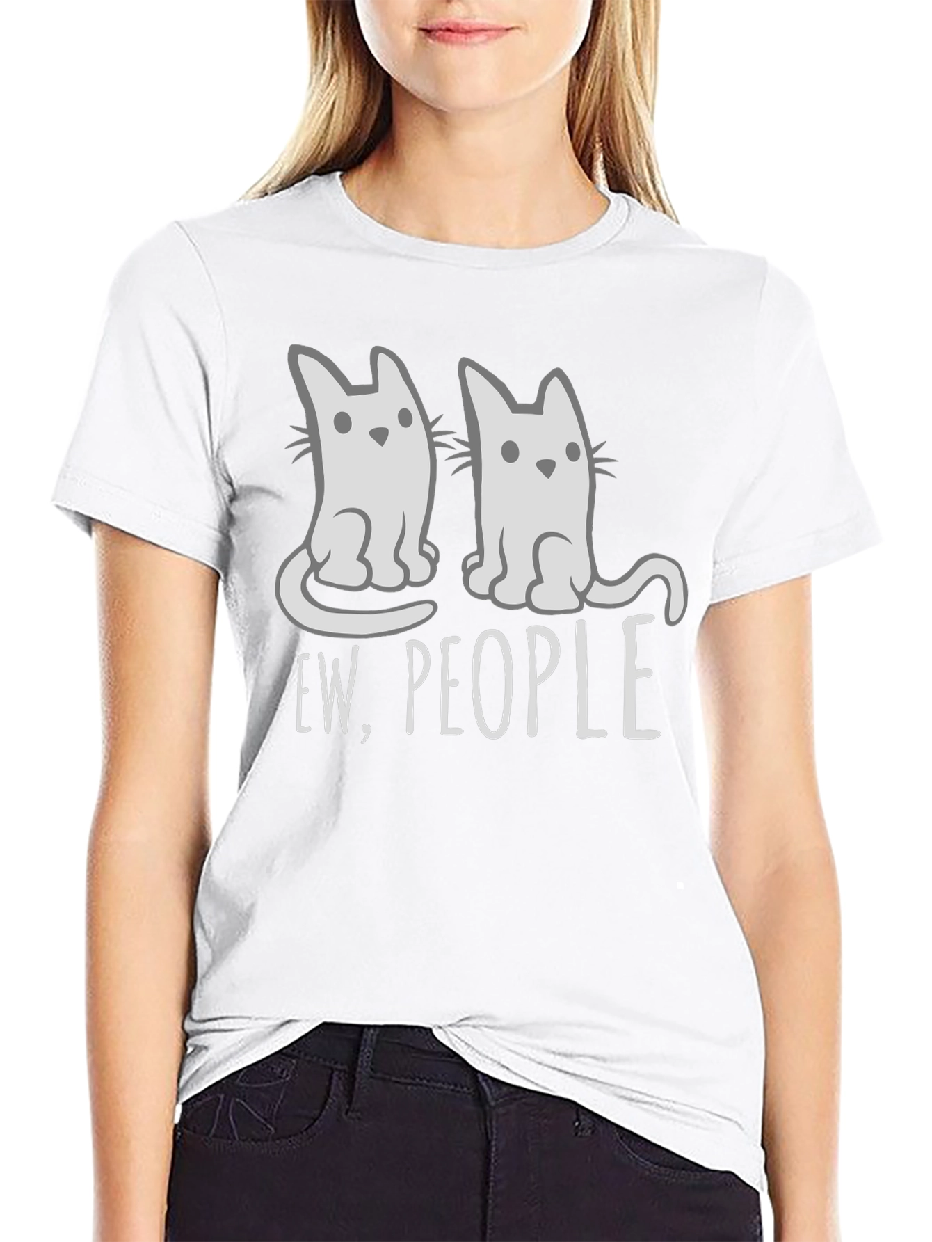 Ew People Cat Graphic T-Shirt