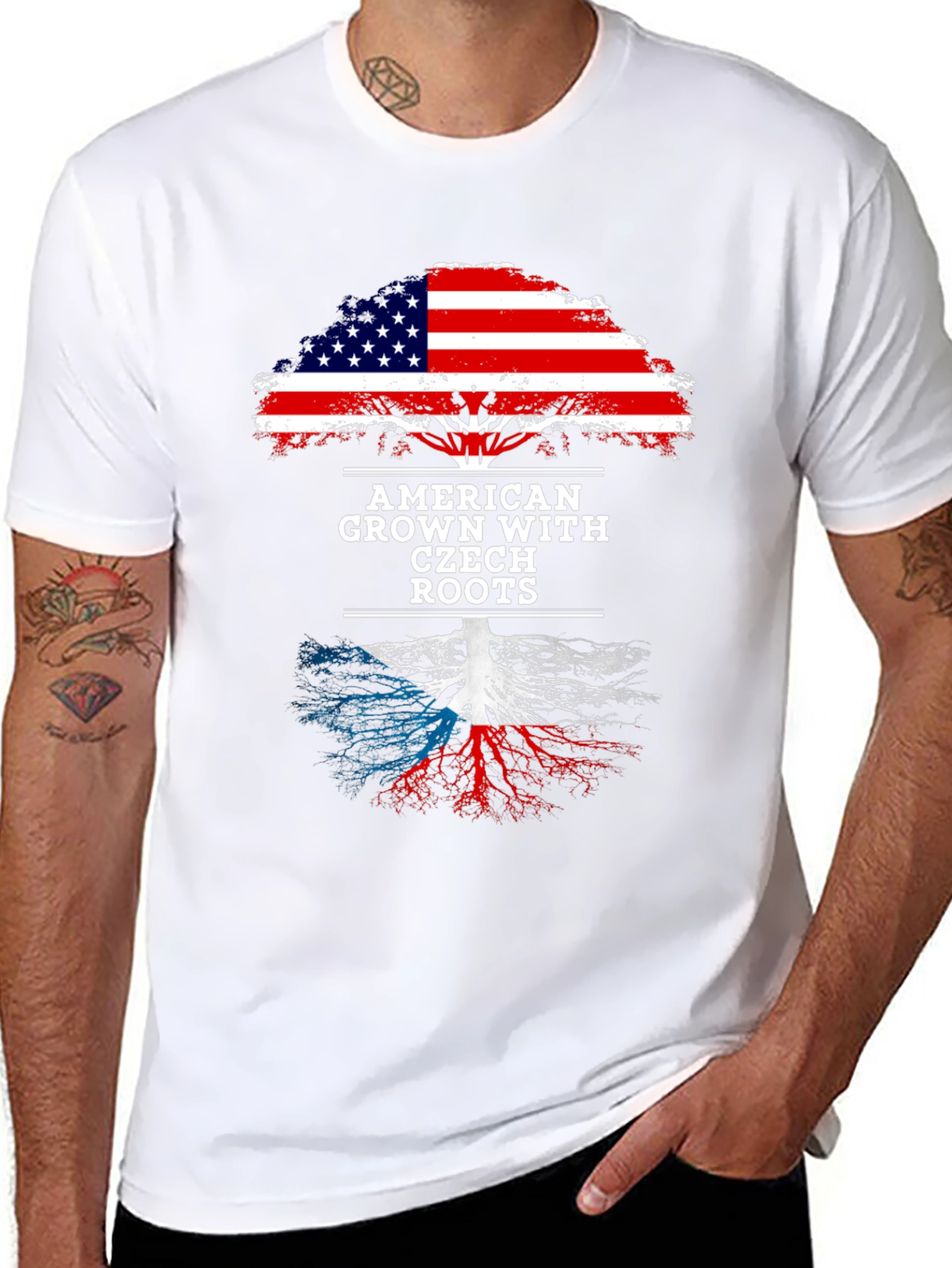 American Grown Czech Roots Tree T-Shirt