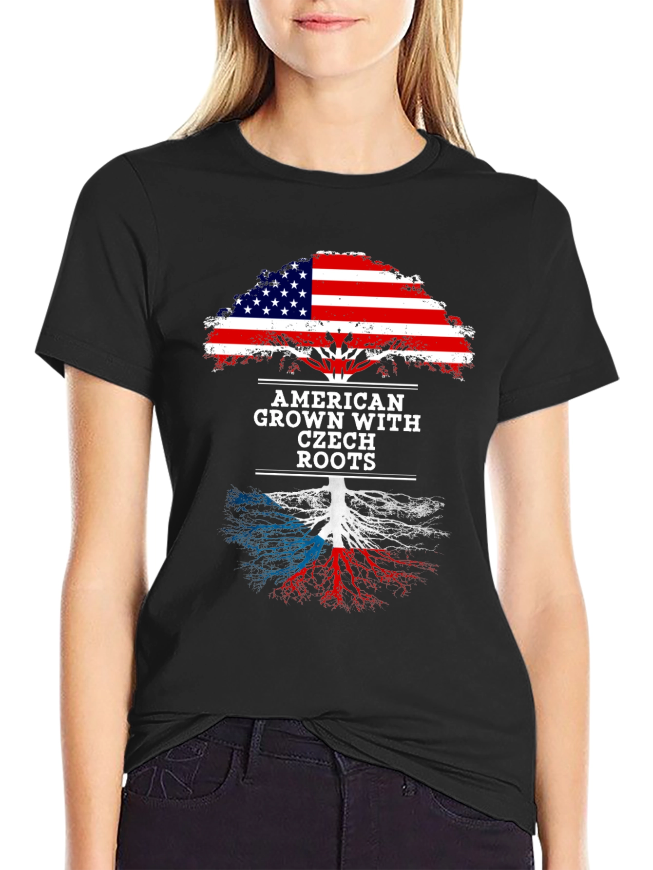 American Grown Czech Roots Tree T-Shirt