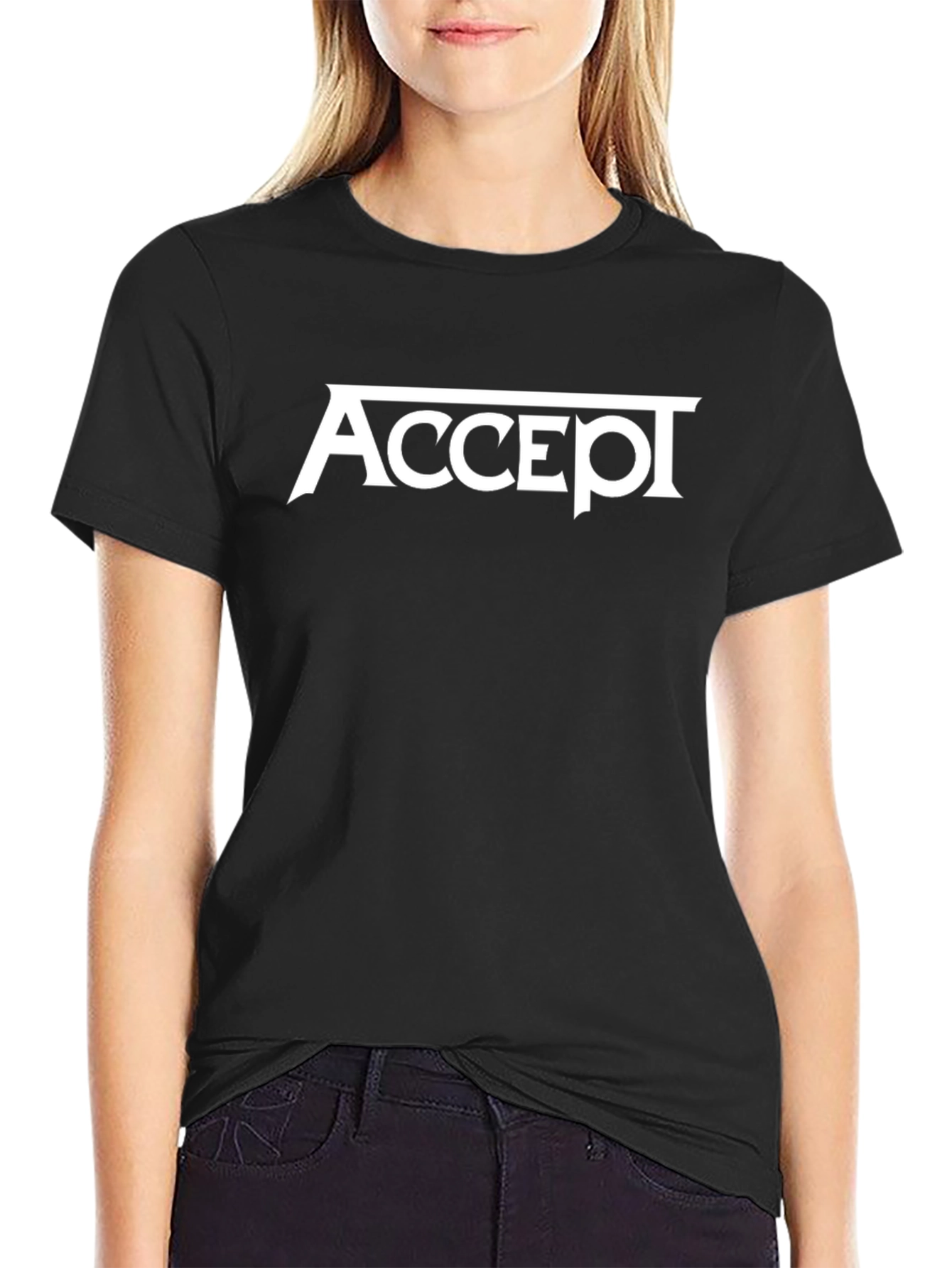 Accept Band Logo Black T-Shirt - Classic Rock Tee