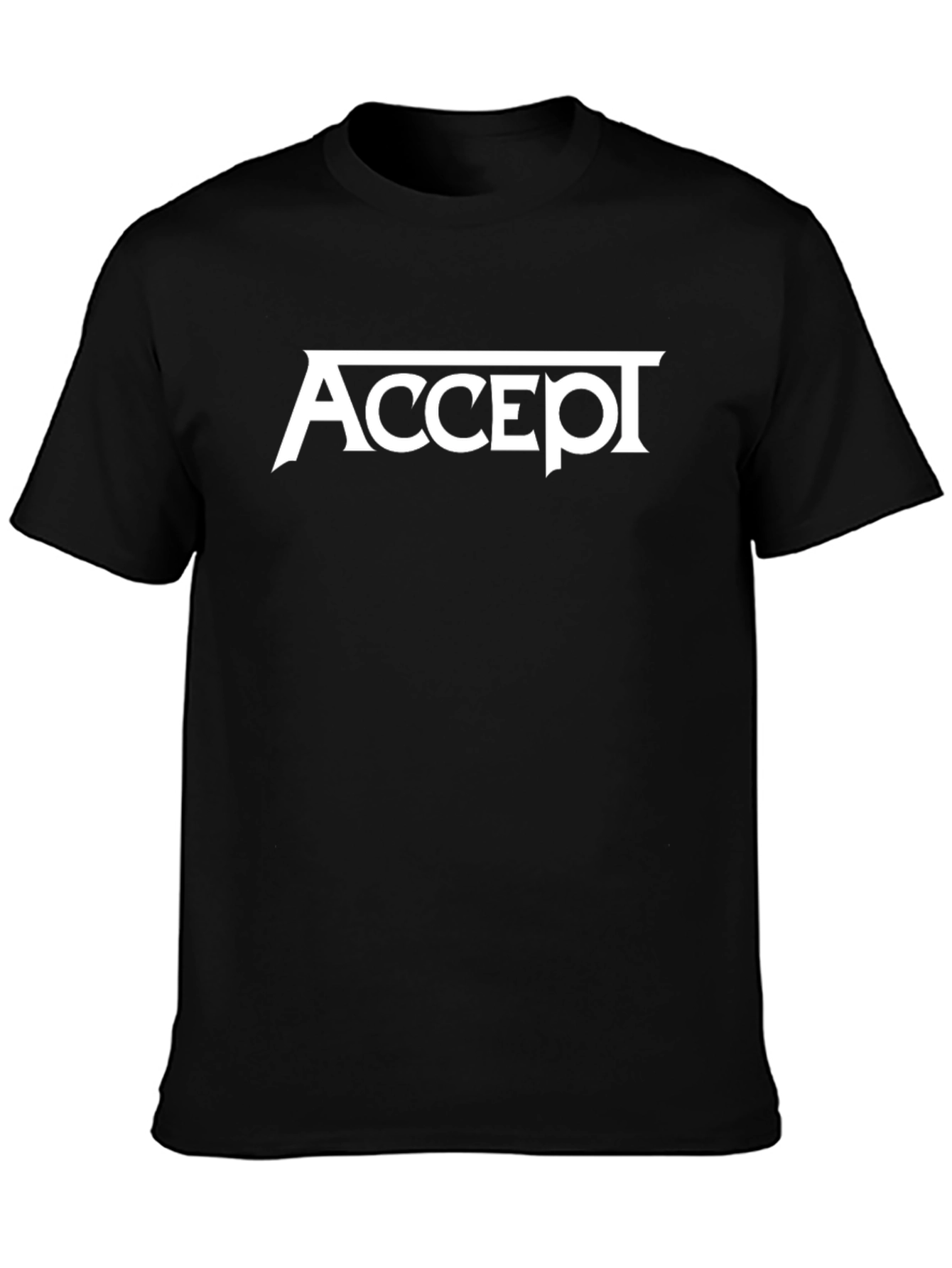Accept Band Logo Black T-Shirt - Classic Rock Tee