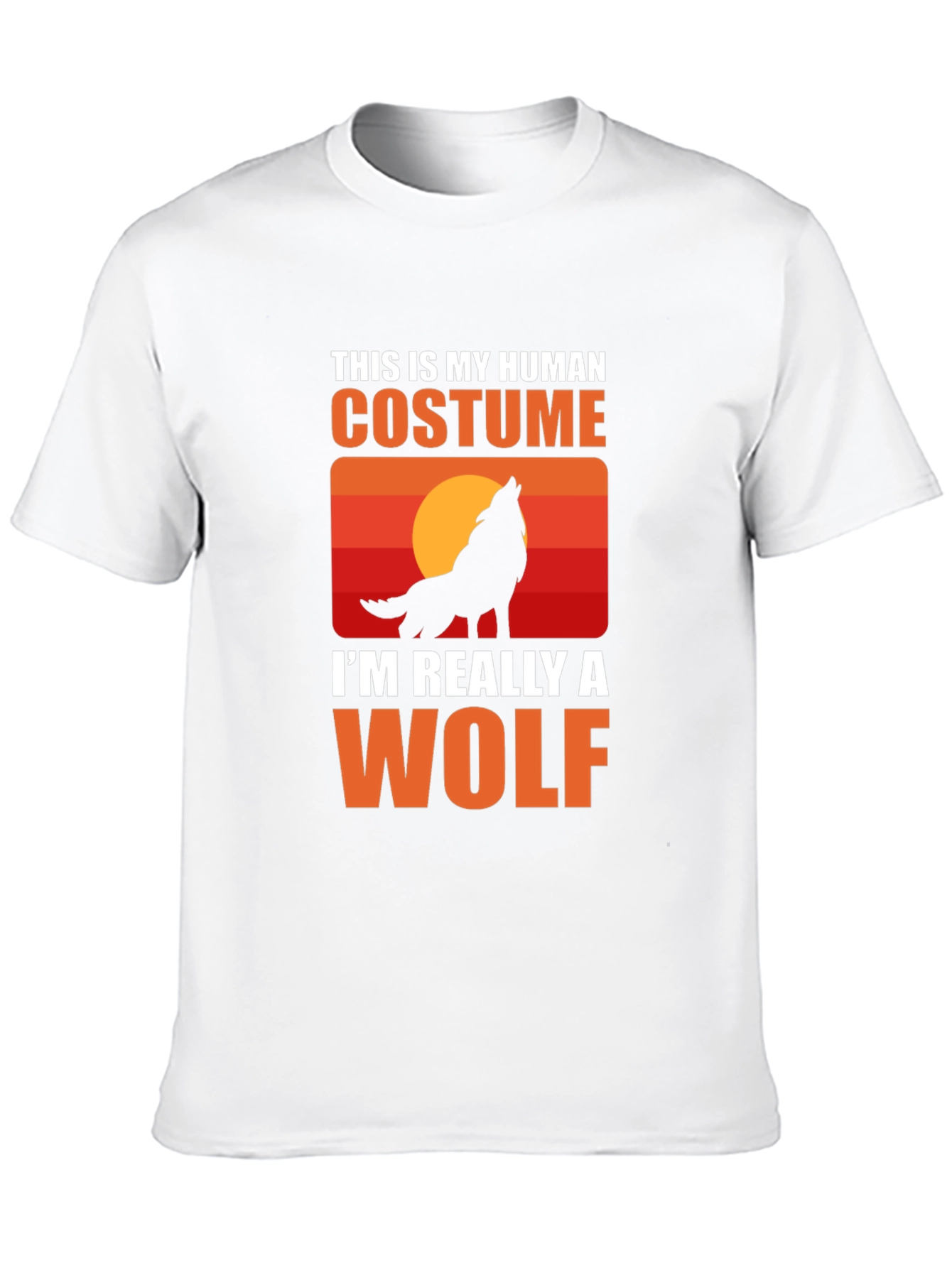 Human Costume Wolf T-Shirt - Halloween Tee