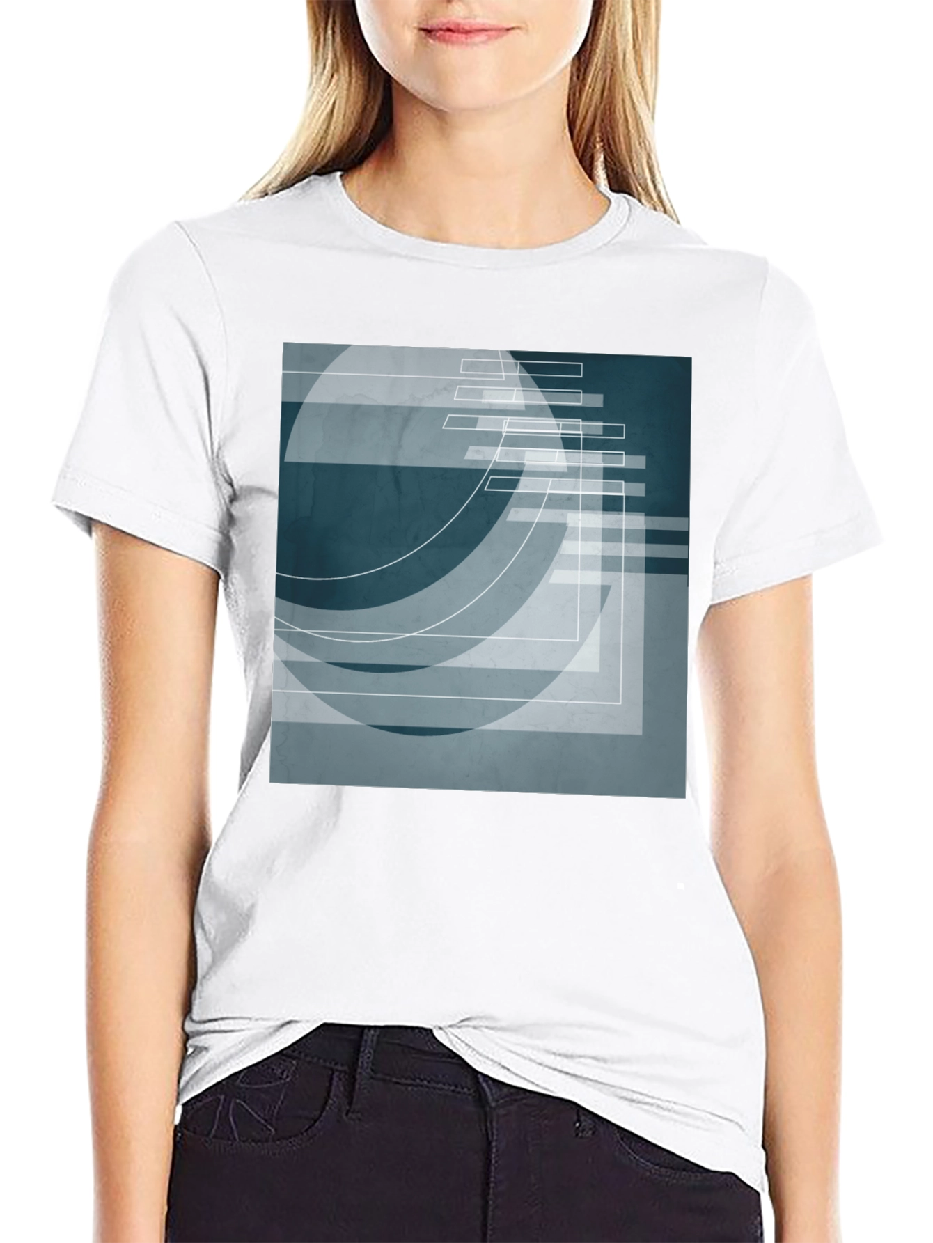 Abstract Geometric Graphic Print T-Shirt