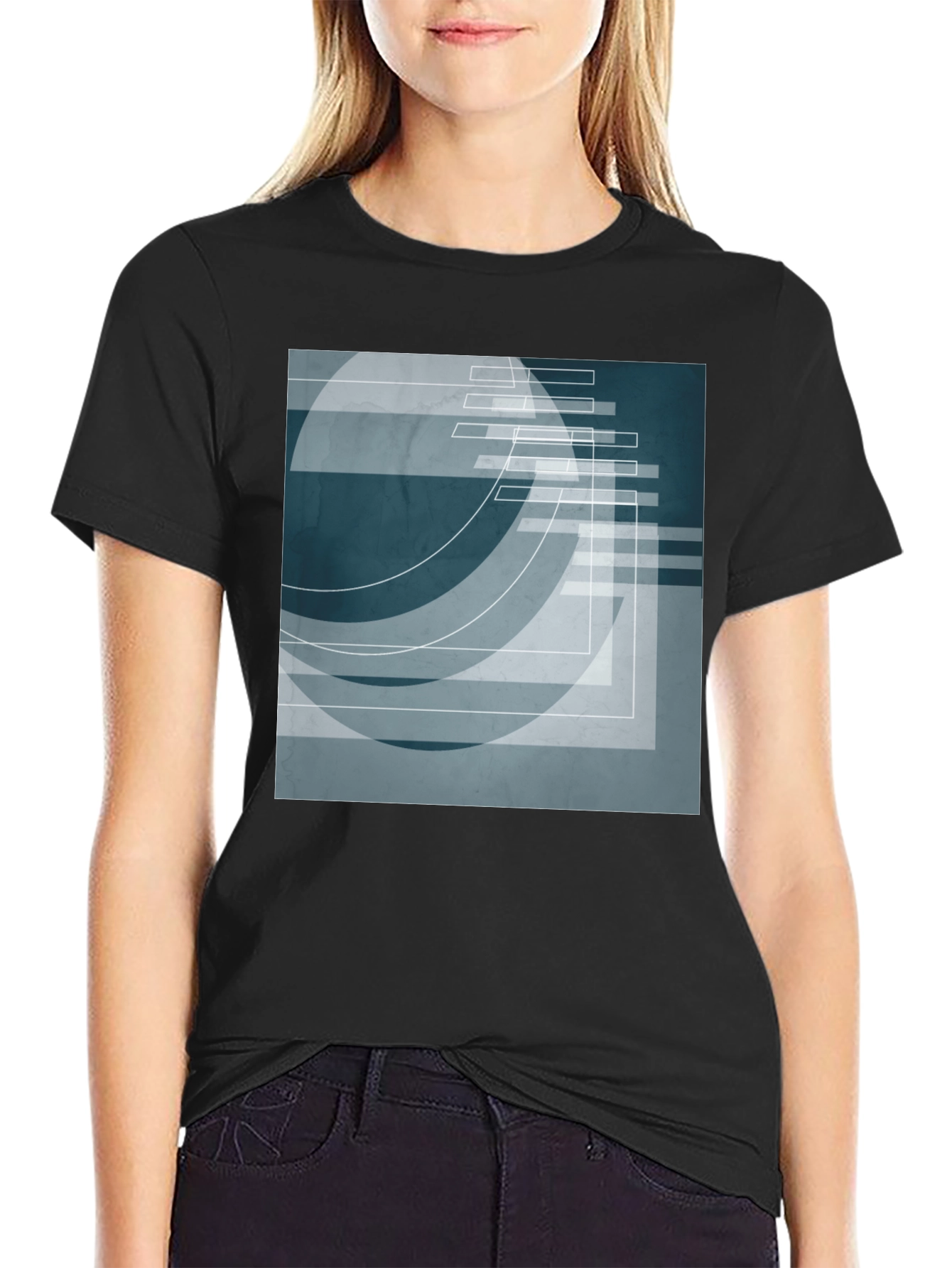 Abstract Geometric Graphic Print T-Shirt