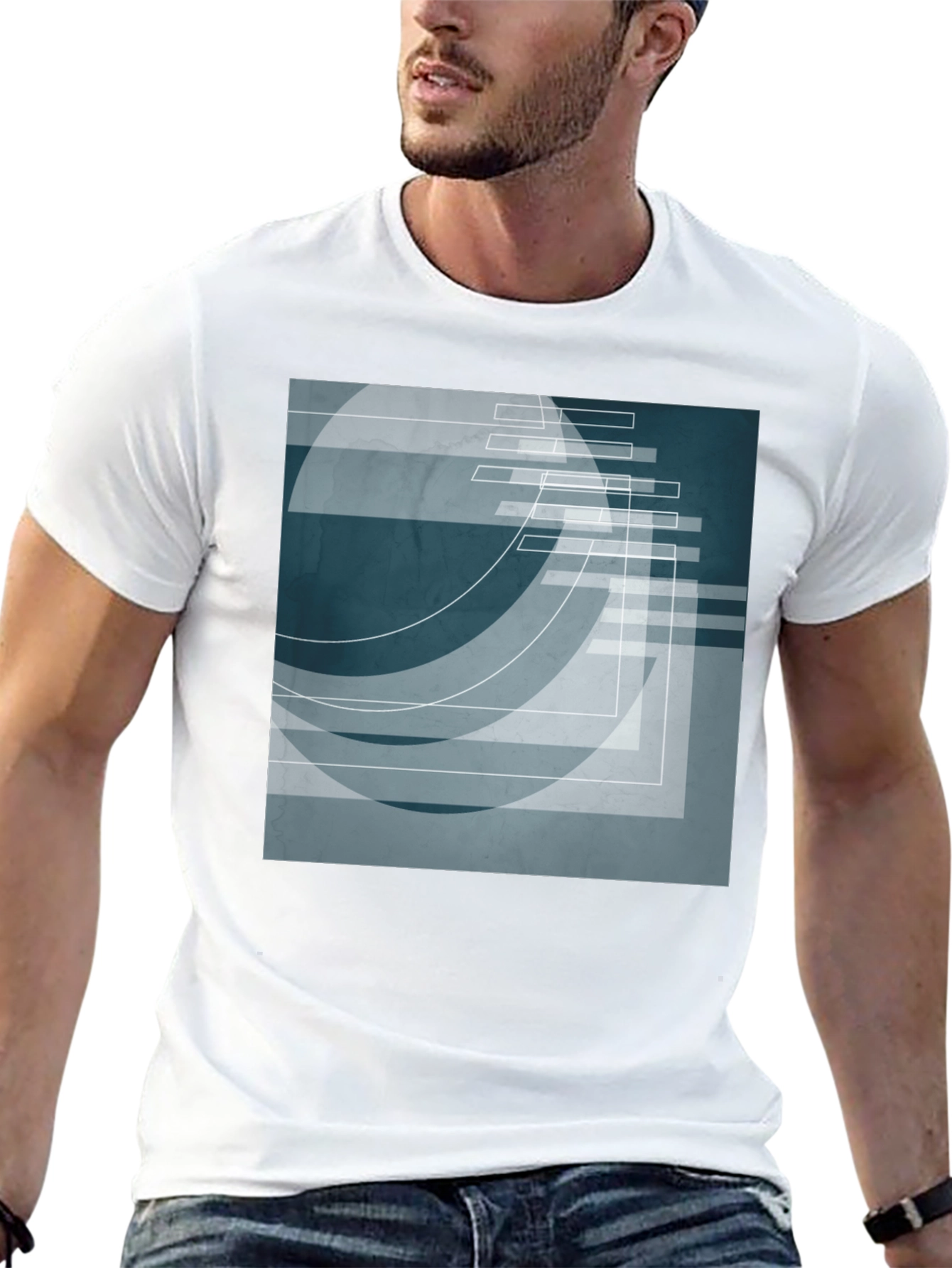 Abstract Geometric Graphic Print T-Shirt