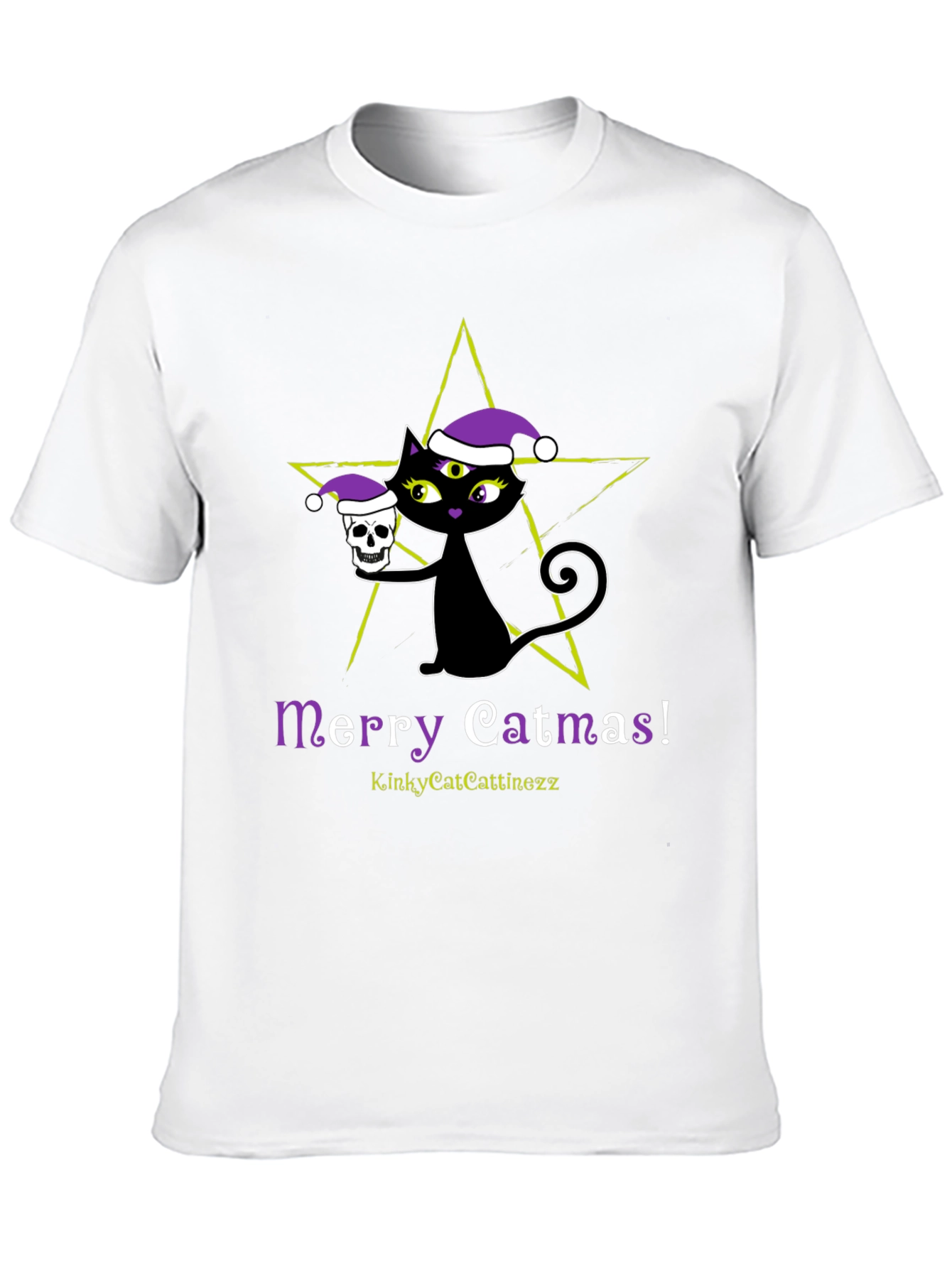 Merry Catmas T-Shirt - Gothic Holiday Style