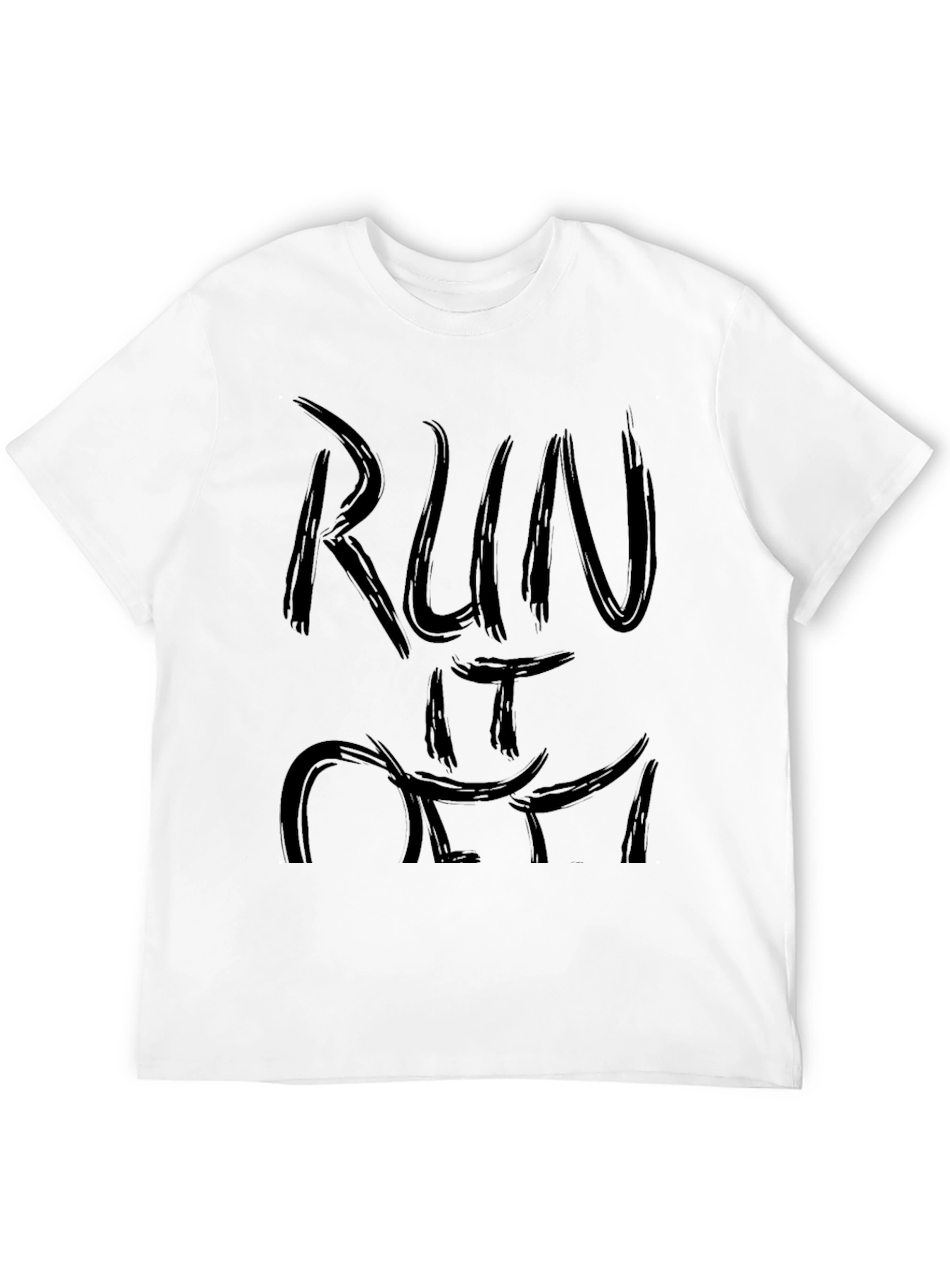 Run It Off Graphic Tee - Black Cotton T-Shirt