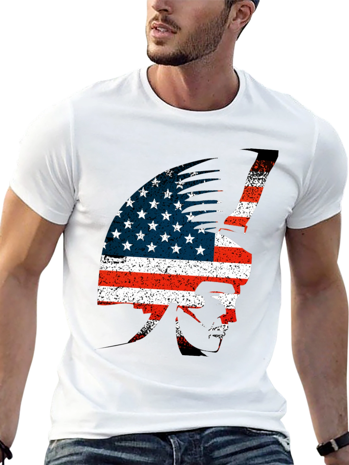 American Indian Flag Tee - Patriotic Graphic T-Shirt