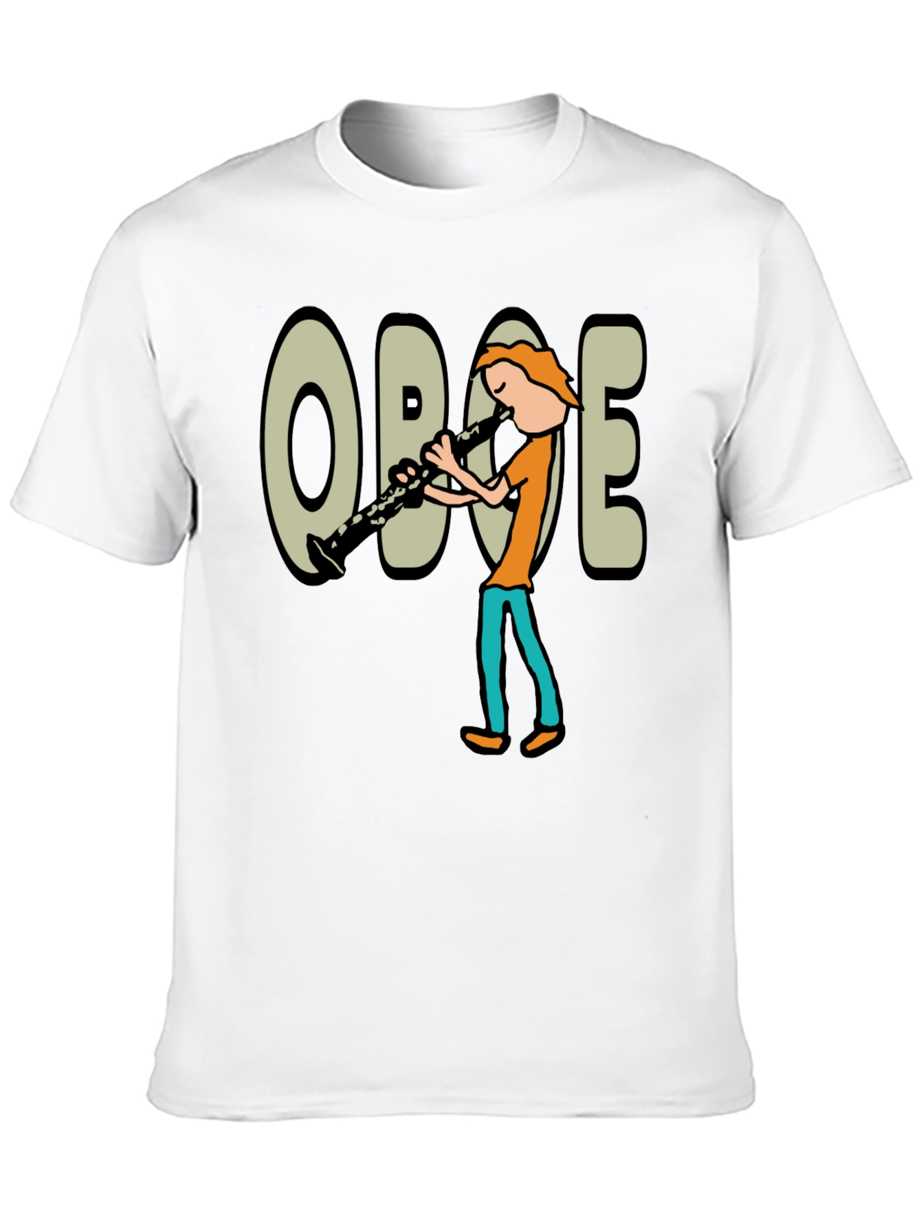 Oboe Cartoon Graphic T-Shirt